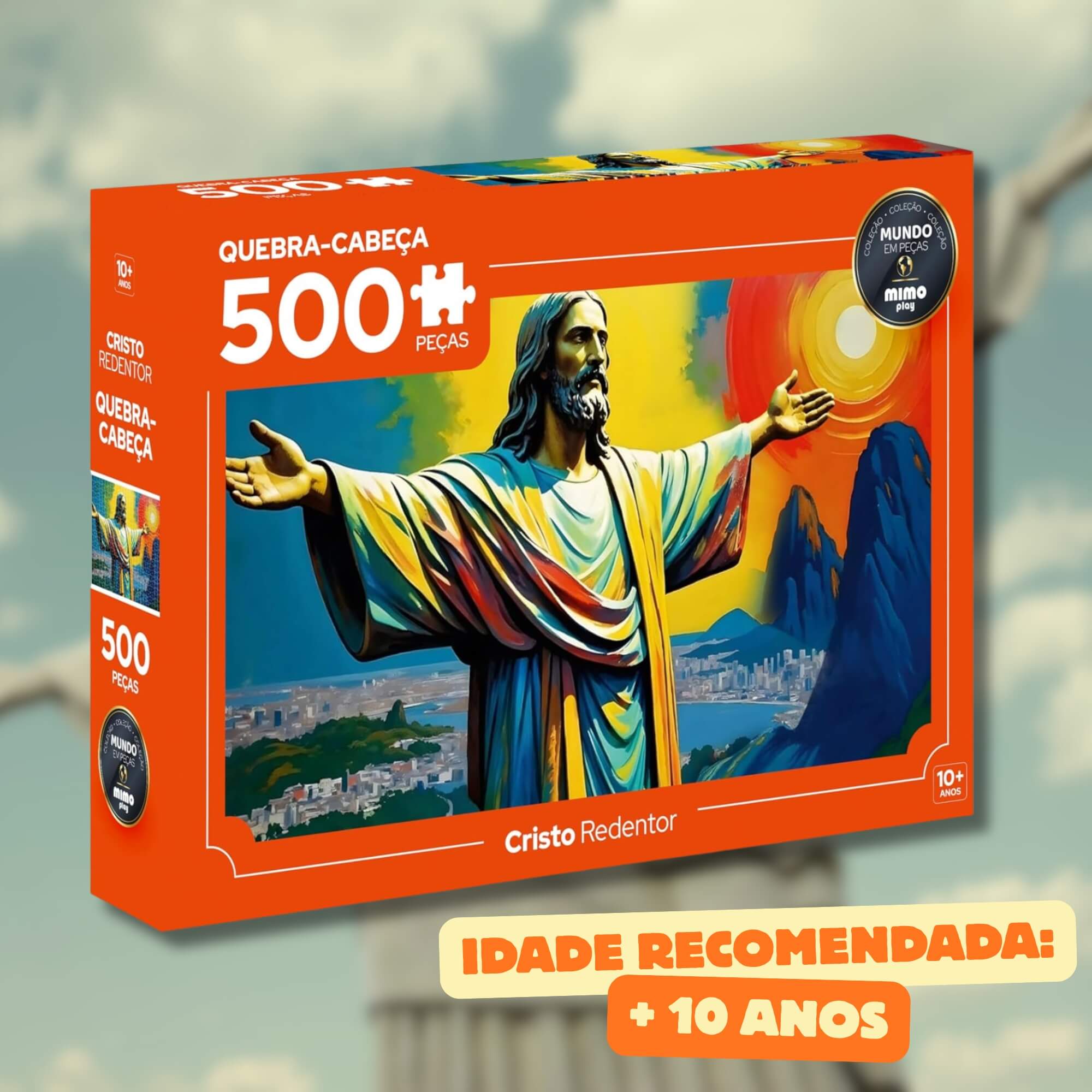 Quebra-Cabeça Cristo Redentor 500 peças - Coleção Mundo em Peças Mimo Toys - 2650