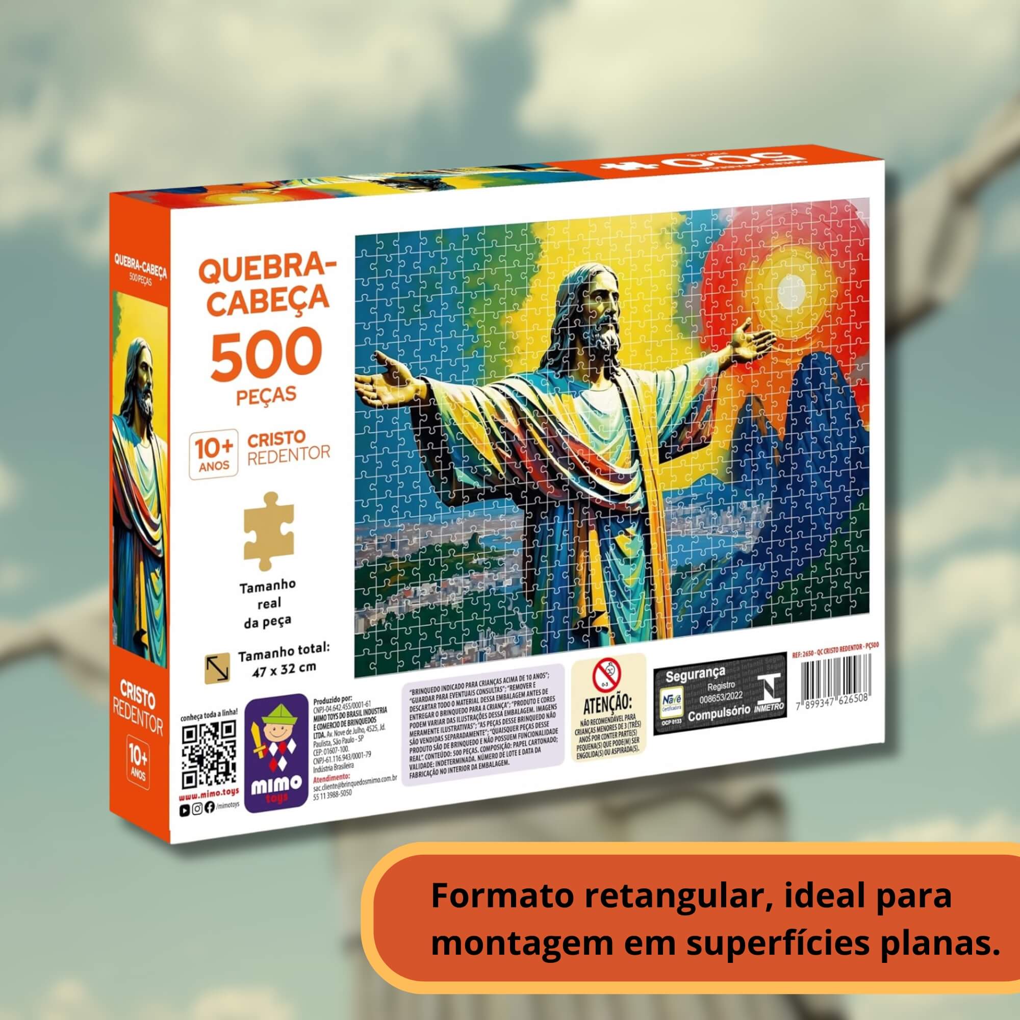 Quebra-Cabeça Cristo Redentor 500 peças - Coleção Mundo em Peças Mimo Toys - 2650