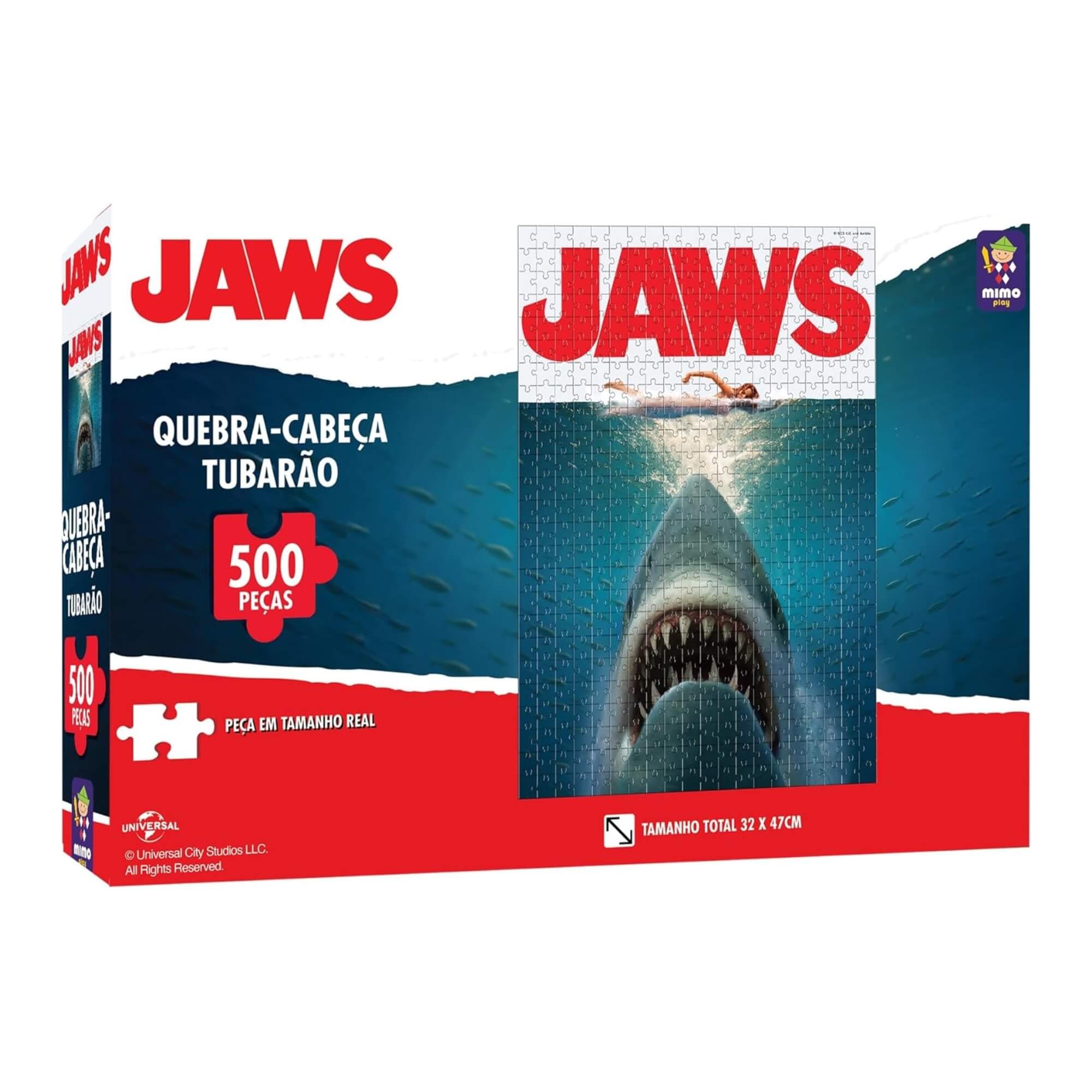 Quebra-Cabeça Jaws Tubarão 500 Peças Mimo Toys - 3030