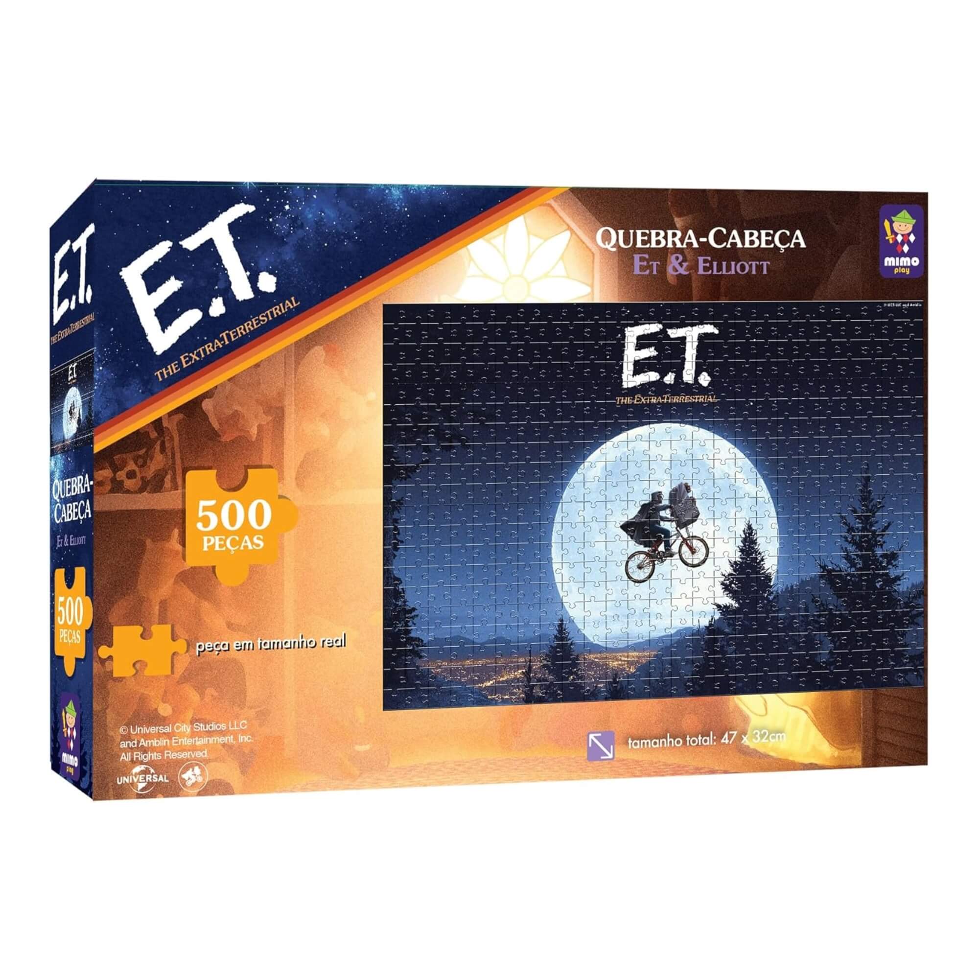 Quebra-Cabeça Filme E.T - O Extraterrestre 500 peças Mimo Toys - 3031