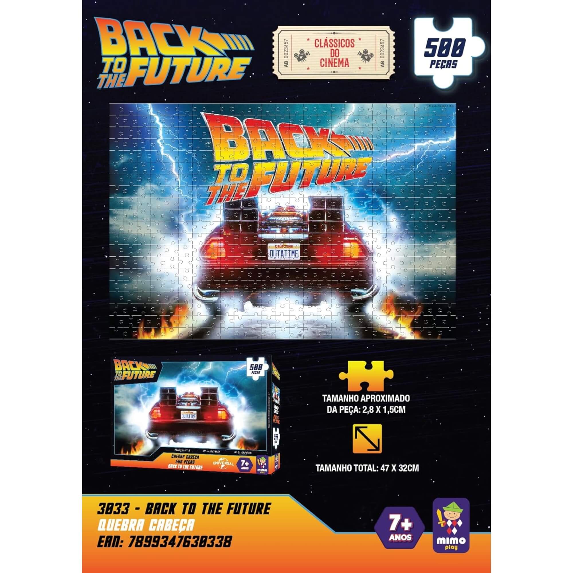 Quebra-Cabeça Back to the Future - De volta para o Futuro 500 Peças Mimo Toys - 3033