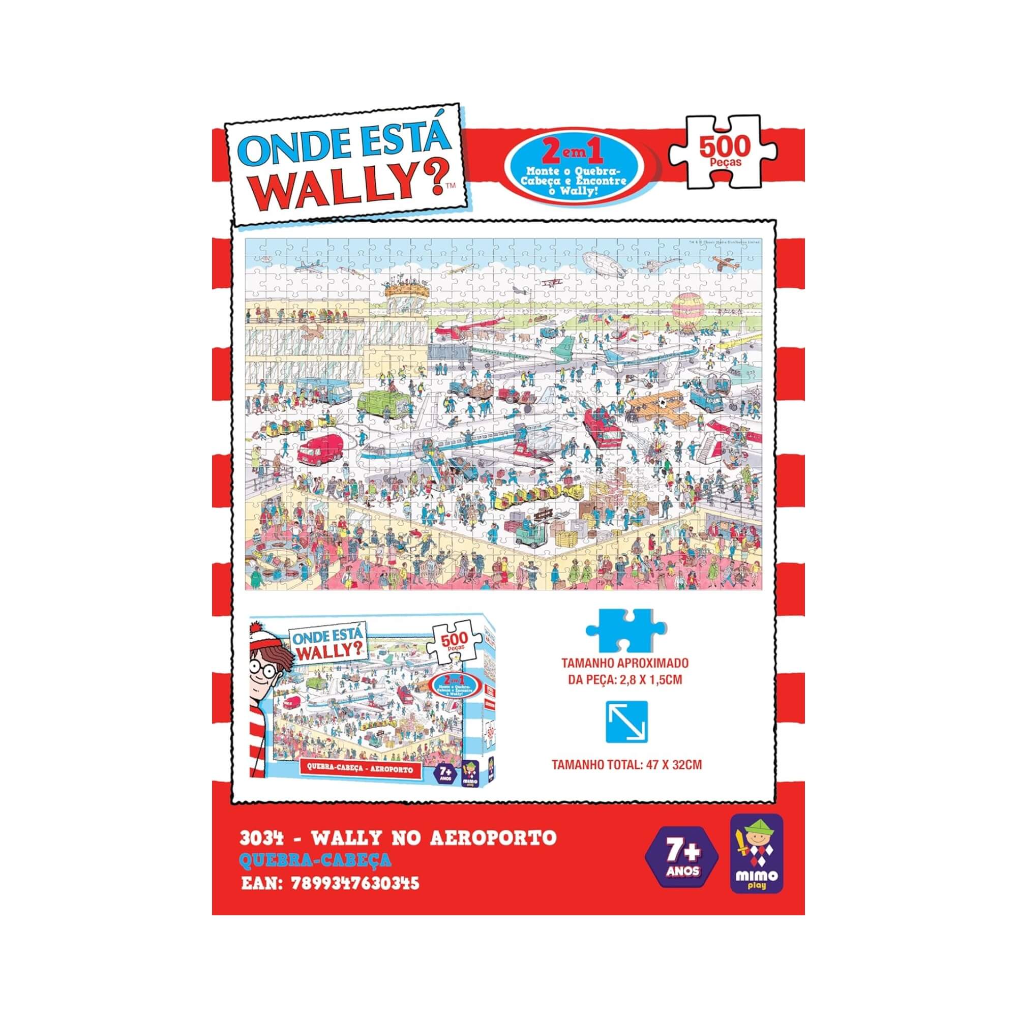 Quebra-Cabeça Onde Está Wally? 500 peças Mimo Toys - 3034