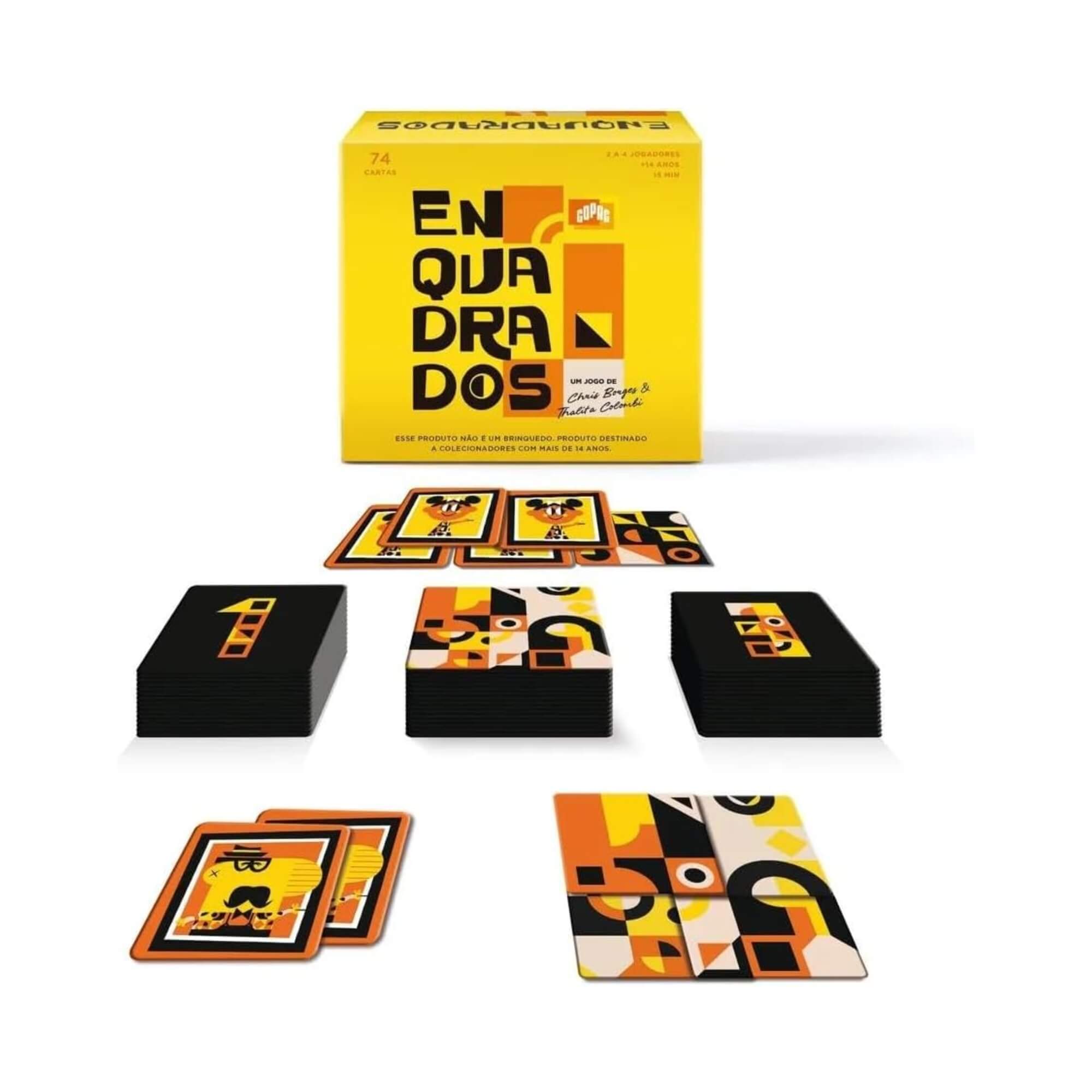 COMP Kit Noite de Jogos: Enquadrados com 74 Cartas + Jogo do Mico 55 Cartas (2 a 6 Jogadores)