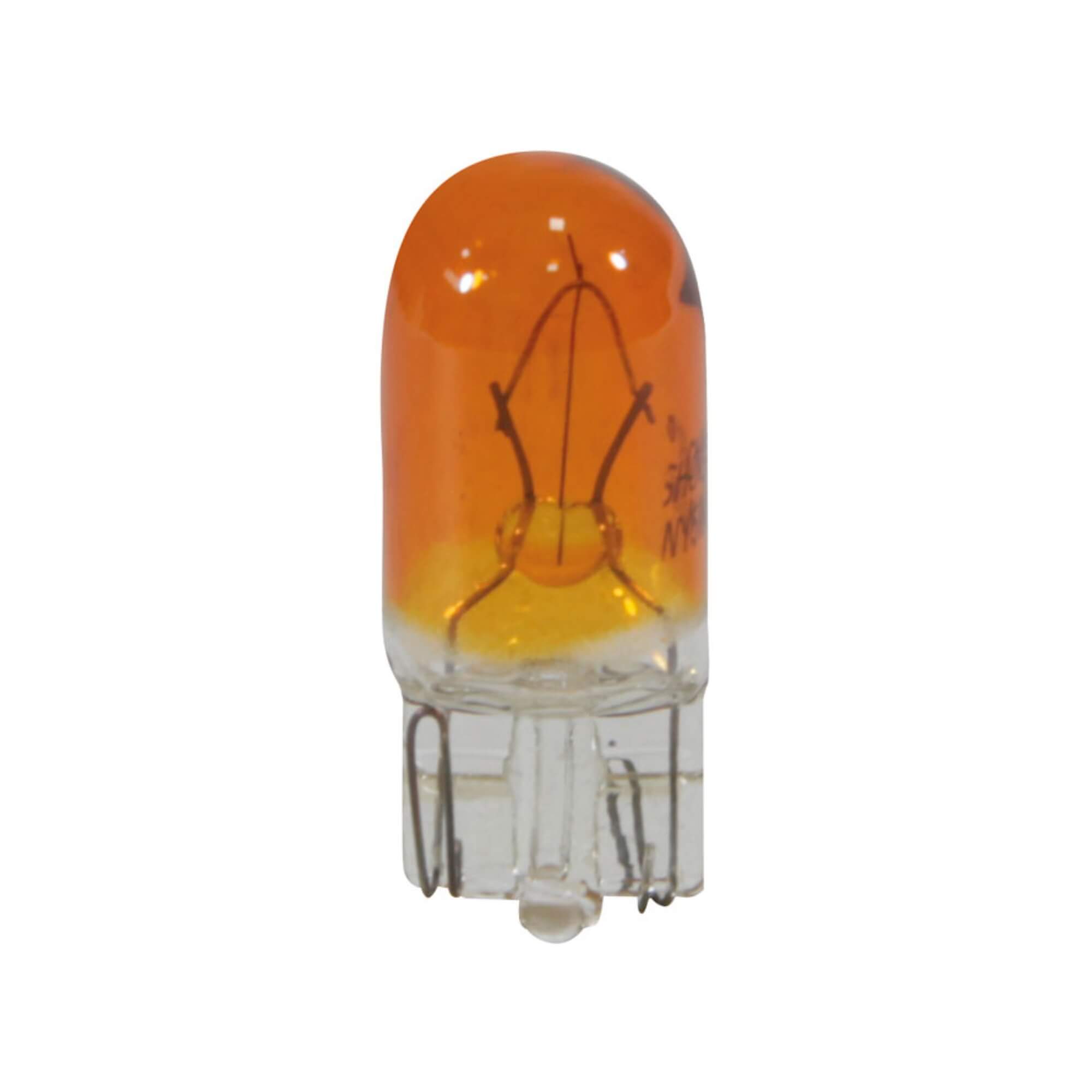 Lâmpada T10 12V W2,1 X 9,5D Pingão Ambar (Caixa com 10 unidades) Shocklight - SL-12T10AM