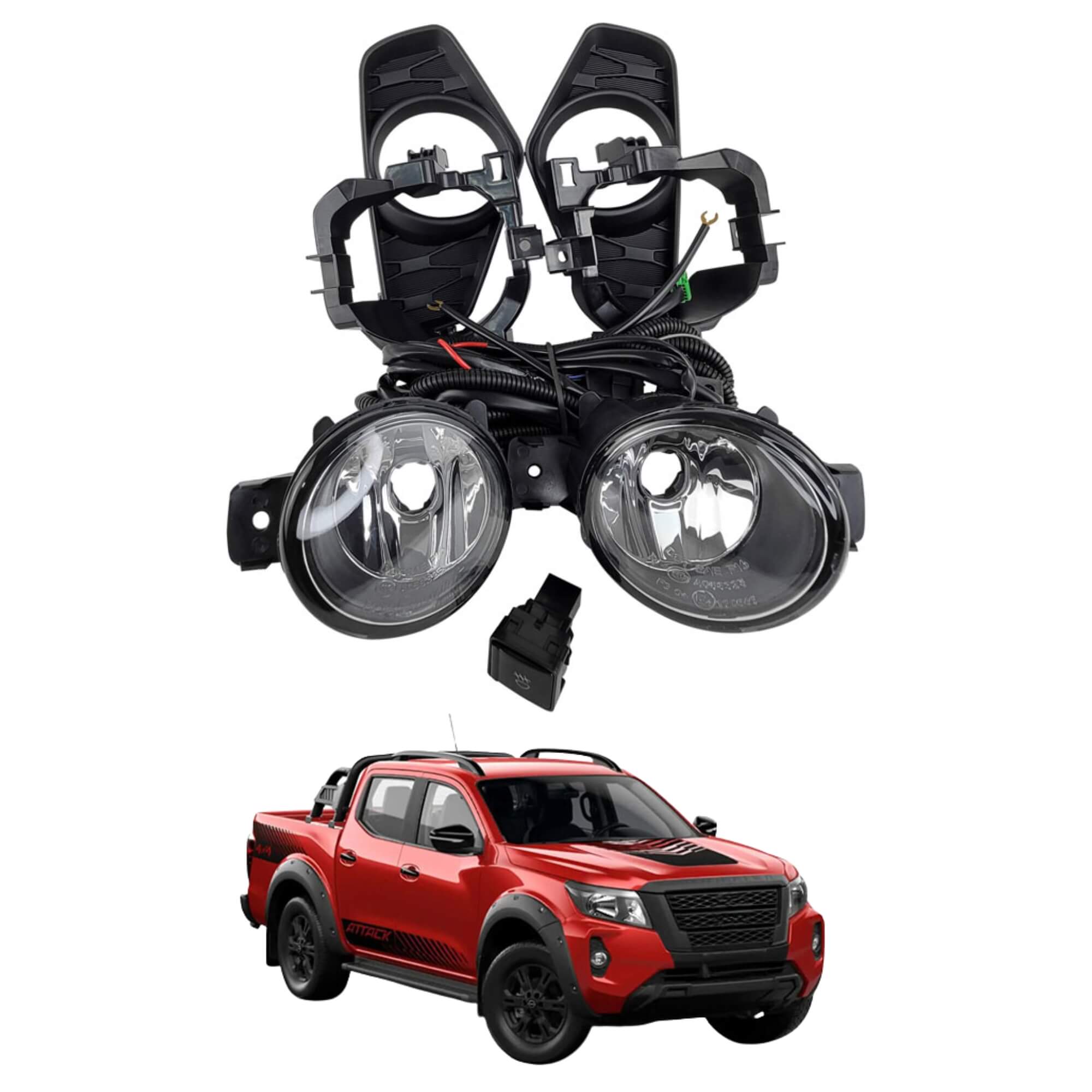 Kit Farol de Milha Frontier A partir de 2022 Botão Modelo Original Shocklight - SL-201810