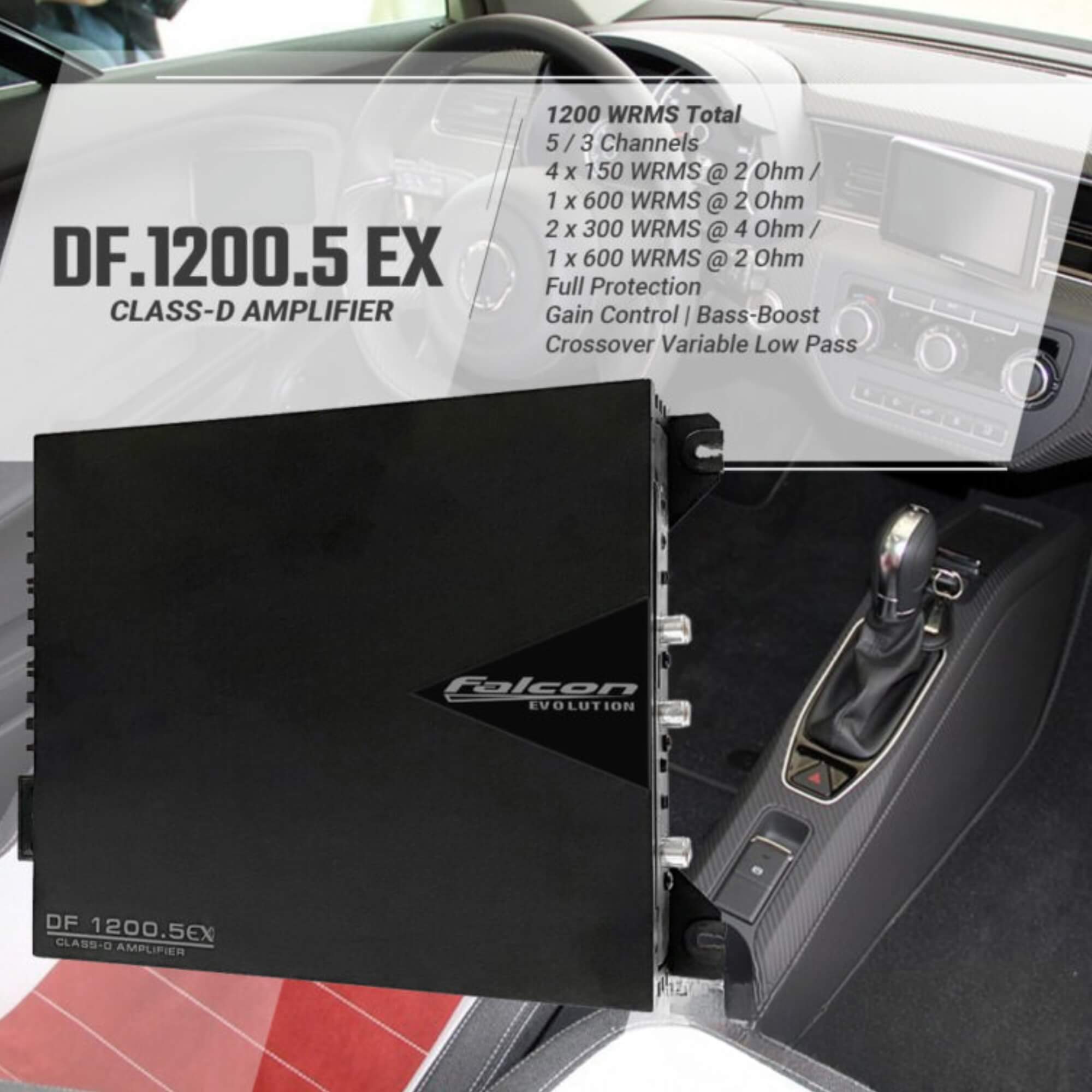 Modulo de Potência Digital 1200W Rms 05 Canais Falcon - DF1200.5EX