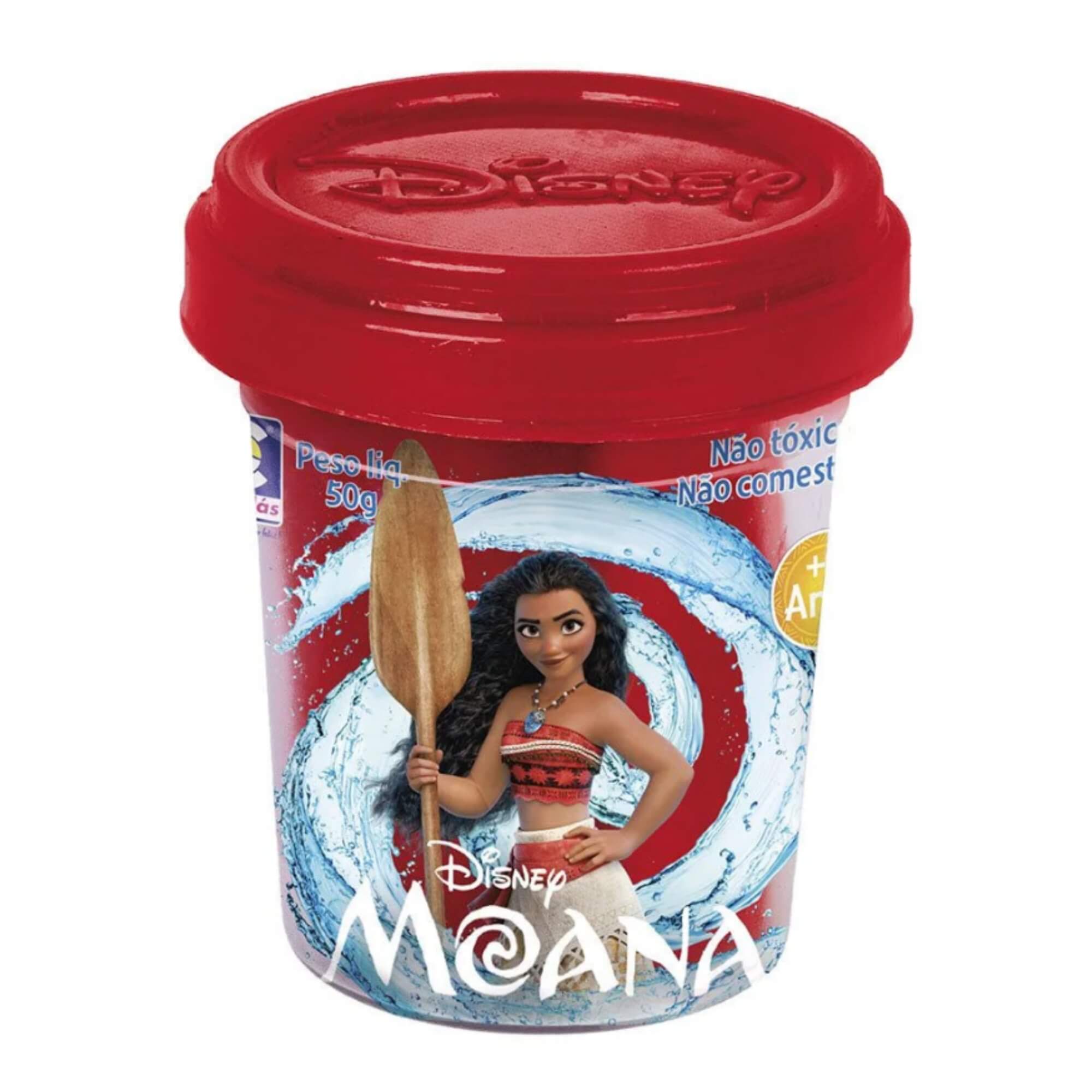 COMP 2 Kits de Massinhas de Modelar Disney Moana: 10 Massinhas + 4 Moldes (3+ Anos)