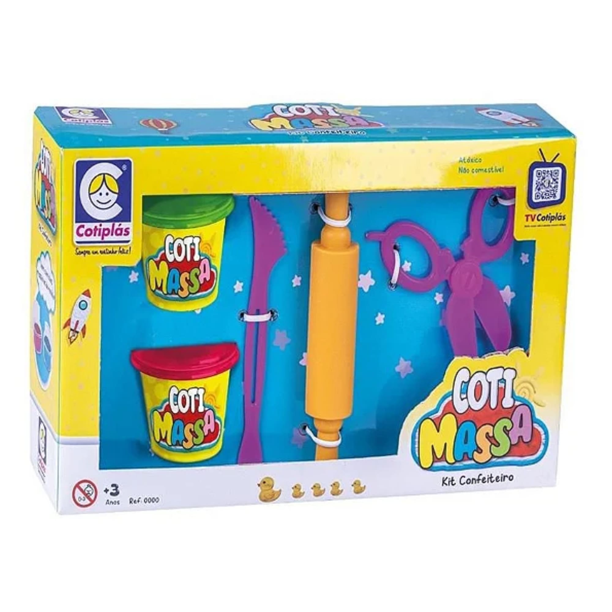 COMP 2 Kits de Massinhas de Modelar: Extrusora com 2 Potes + Confeiteiro com 2 Potes e Acessórios