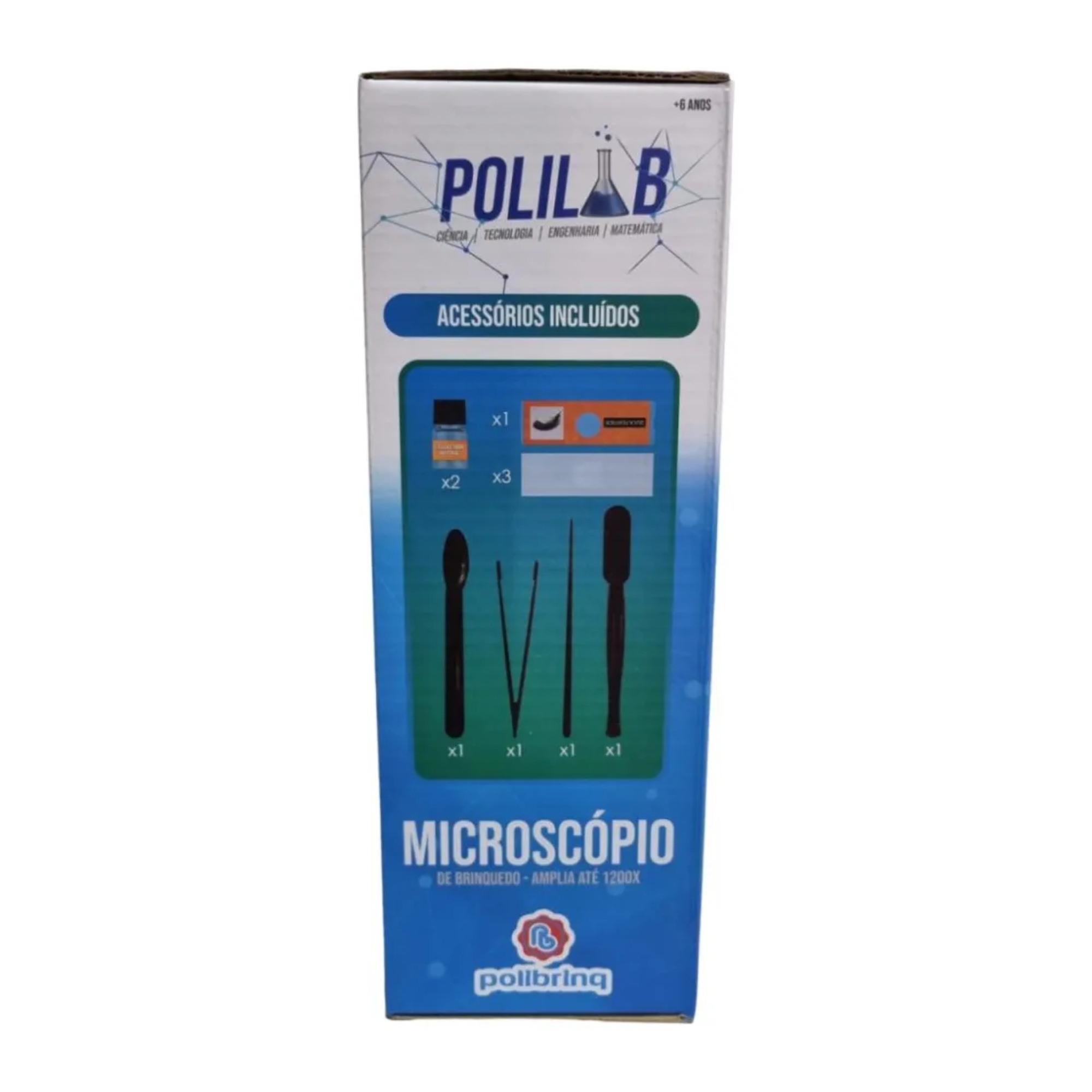 Brinquedo Microscópio Stem Infantil Educacional Polilab Polibrinq - BP3003