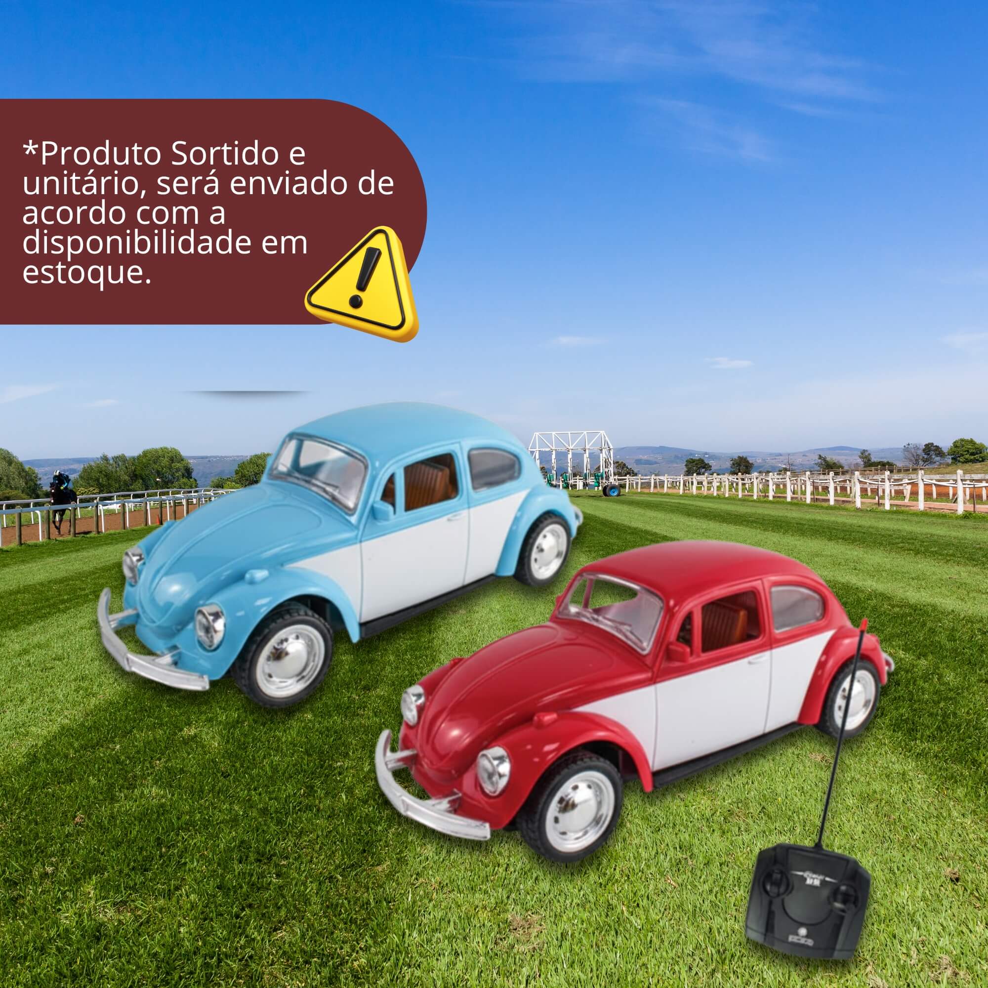 Brinquedo Infantil Clássicos Fusca – Controle Remoto Sortido e Unitário Polibrinq - 2227