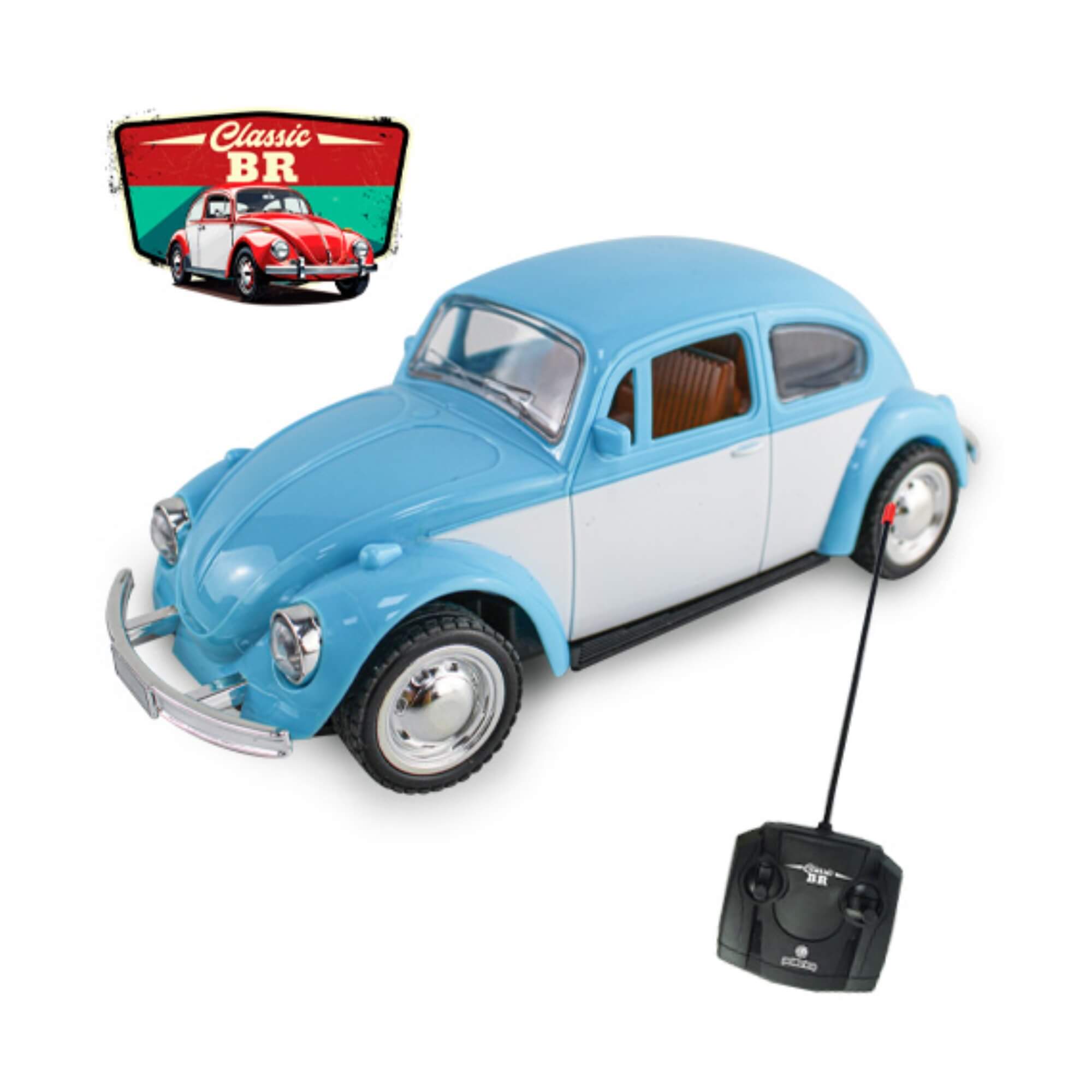 Brinquedo Infantil Clássicos Fusca – Controle Remoto Sortido e Unitário Polibrinq - 2227