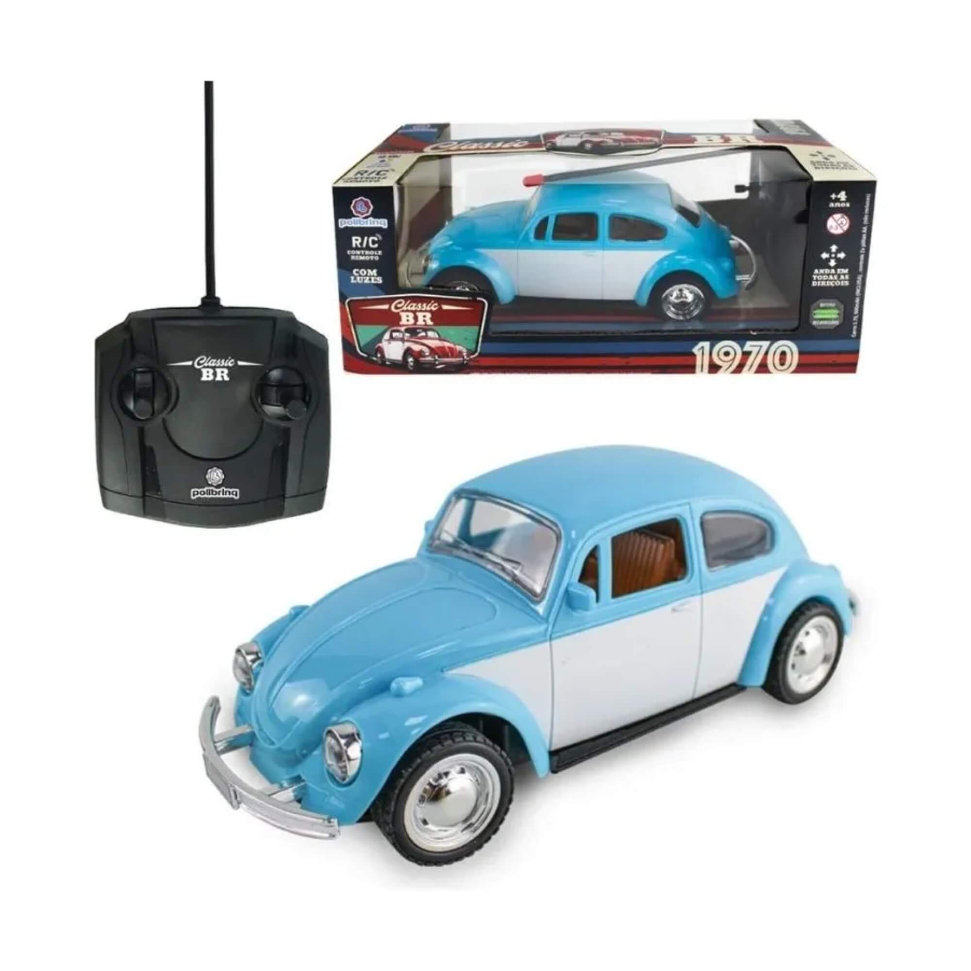 Brinquedo Infantil Clássicos Fusca – Controle Remoto Sortido e Unitário Polibrinq - 2227