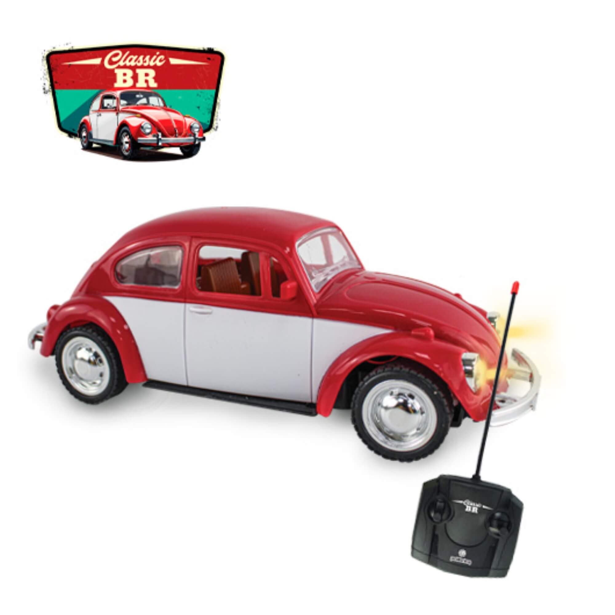 Brinquedo Infantil Clássicos Fusca – Controle Remoto Sortido e Unitário Polibrinq - 2227