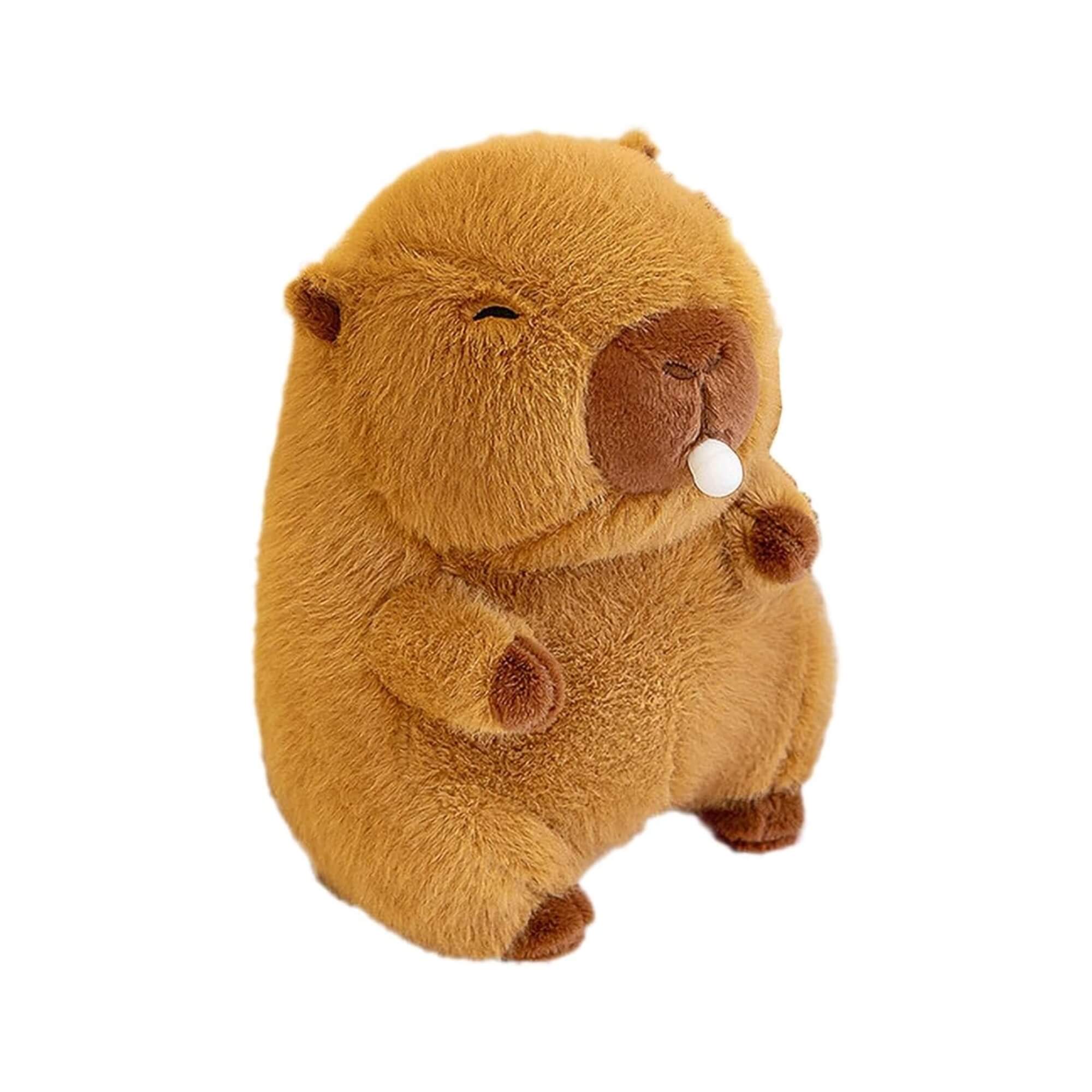 Capivara de Pelúcia Antialérgica com Bexiguinha 20 cm Polibrinq - PLC08
