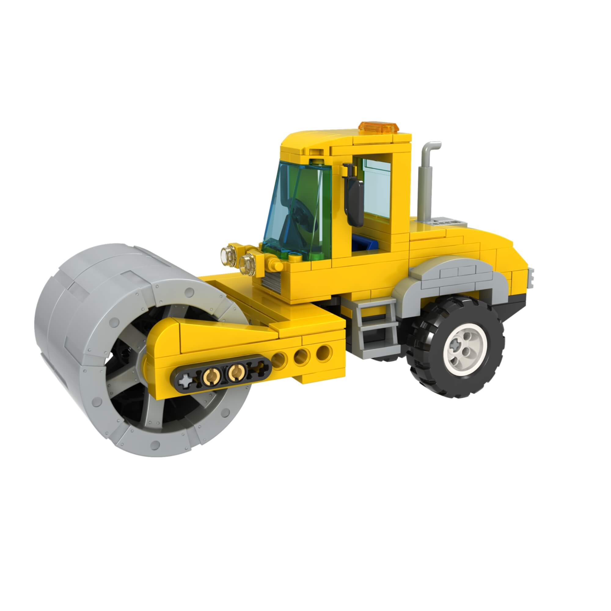 COMP Kit 2 Blocos de Montar Xalingo – Cidade em Obras Guincho + Rolo Compactador
