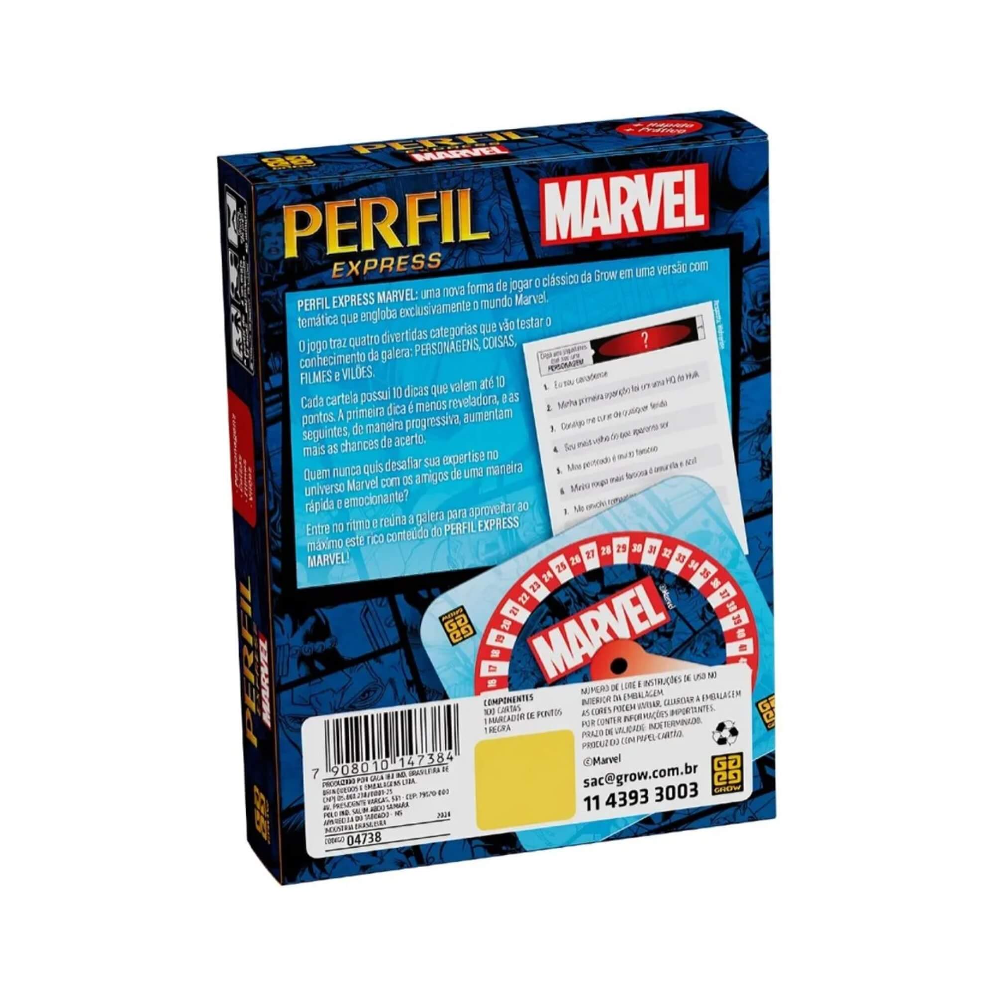 COMP Kit Jogos Marvel – Perfil Express Grow + Marvel Colecionadores de HQ Copag (12+ Anos)
