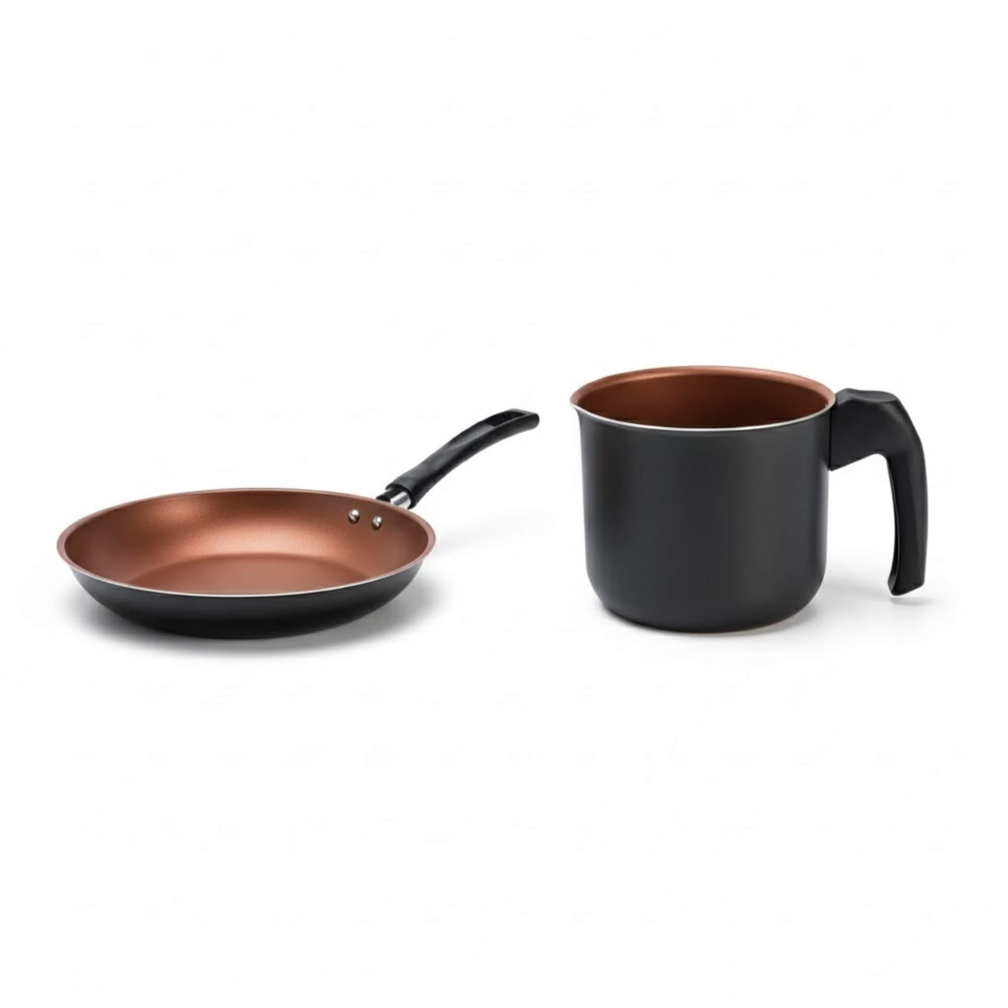 COMP Kit Brinox Topázio – Fervedor 1,25L + Frigideira 24cm Antiaderente Cinza Range