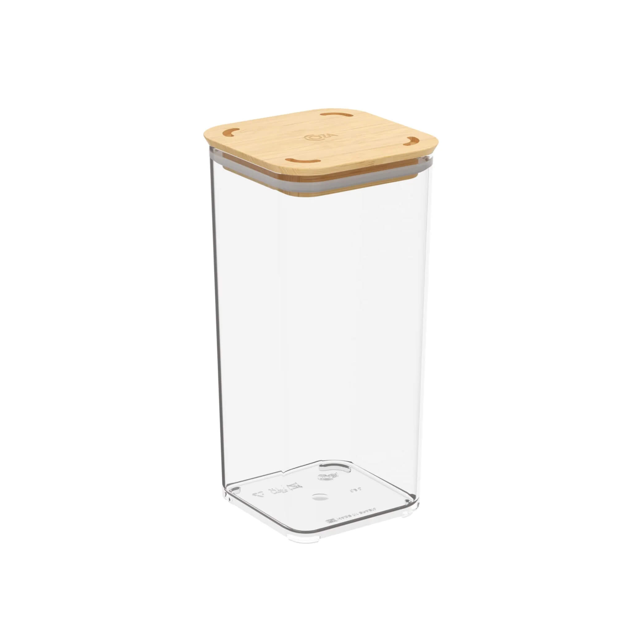 COMP Kit 3 Potes Herméticos Coza Modo Bambu 230ml 580ml 1,2L Tampa Bambu Cristal Brinox