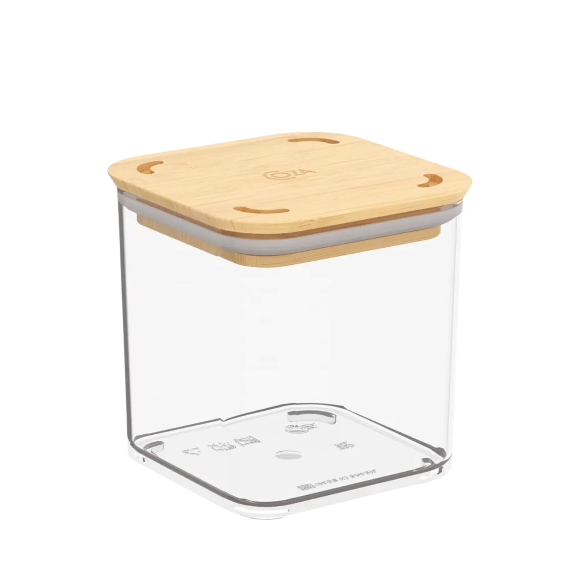COMP Kit 3 Potes Herméticos Coza Modo Bambu 230ml 580ml 1,2L Tampa Bambu Cristal Brinox