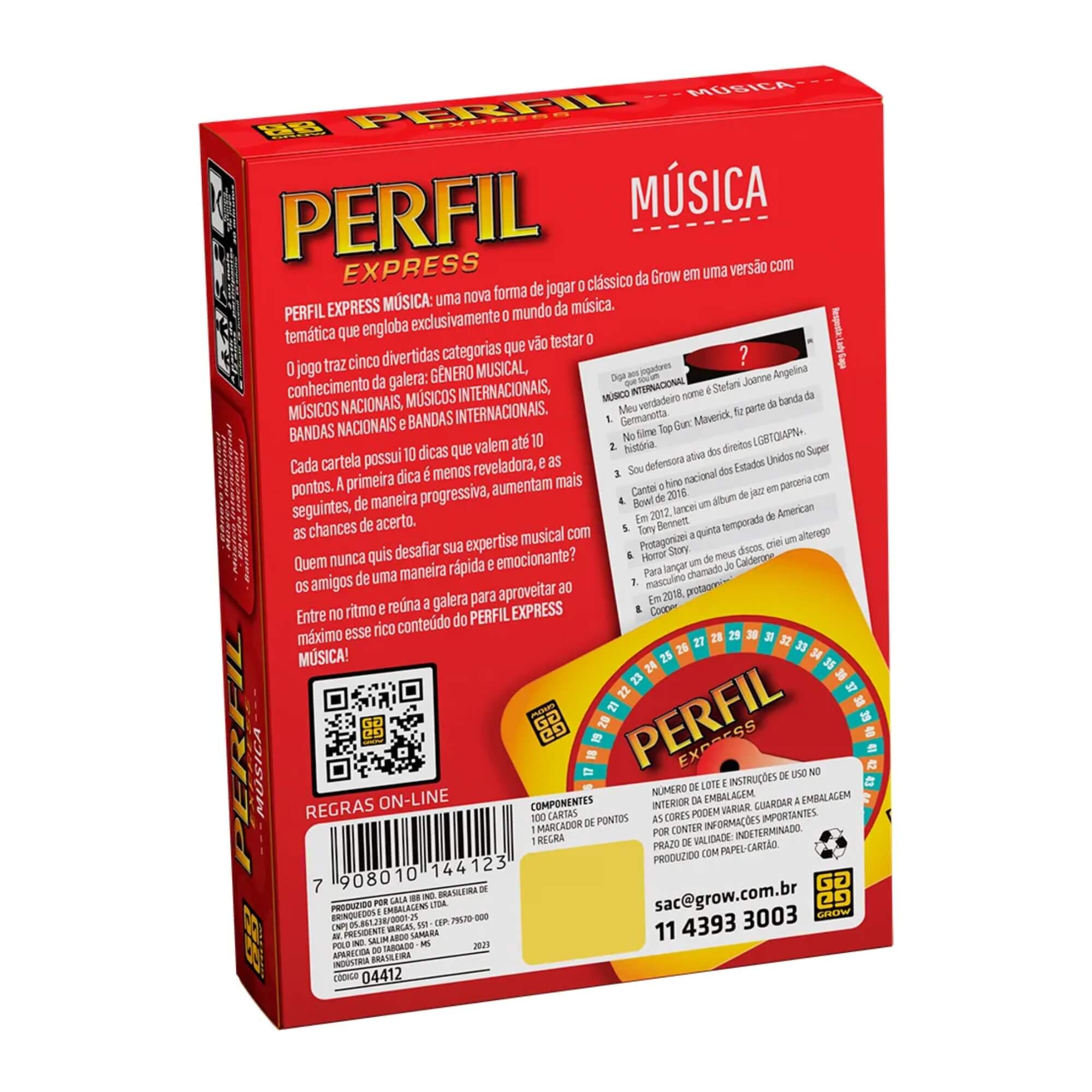 COMP Kit Jogos Perfil Express Grow Filmes e Séries + Música Perguntas e Respostas