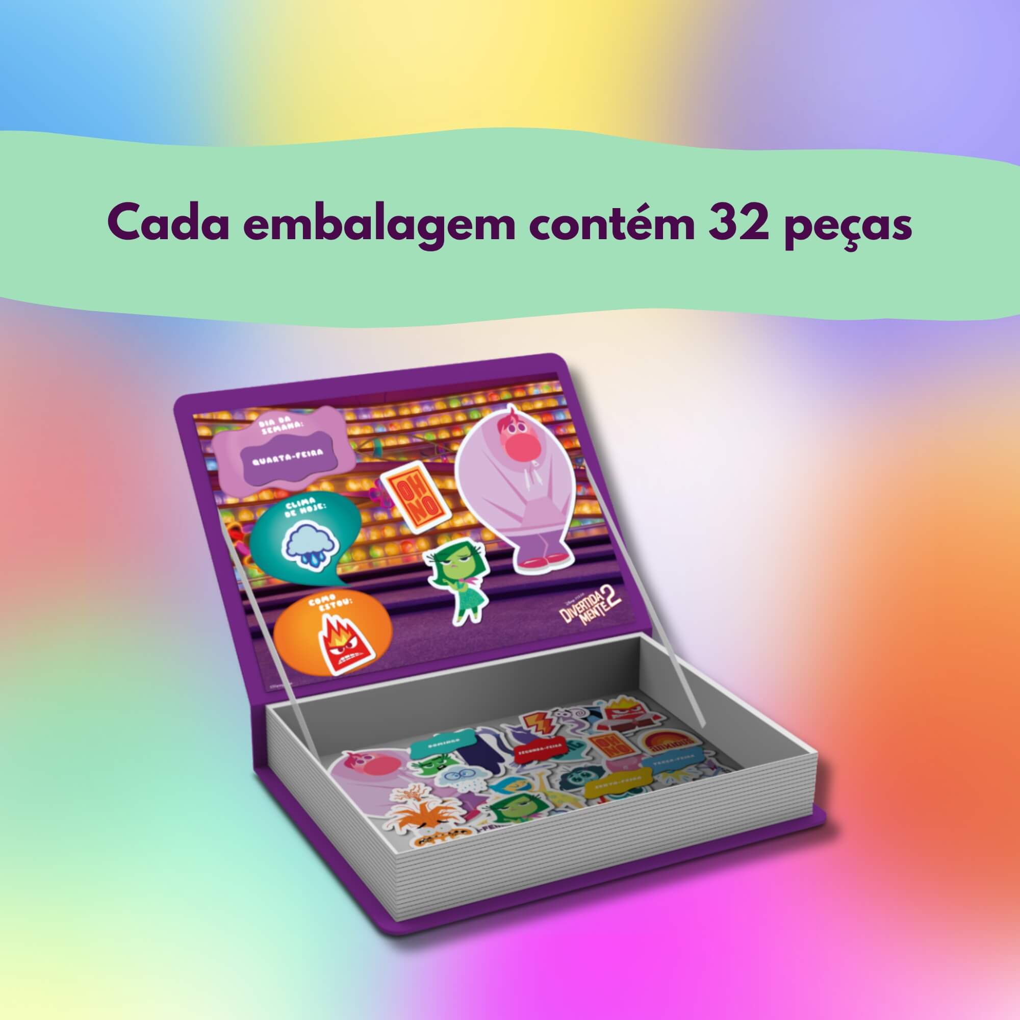 Cenário e Quadro das Emoções Magnético Divertidamente 2 Xalingo - 12265