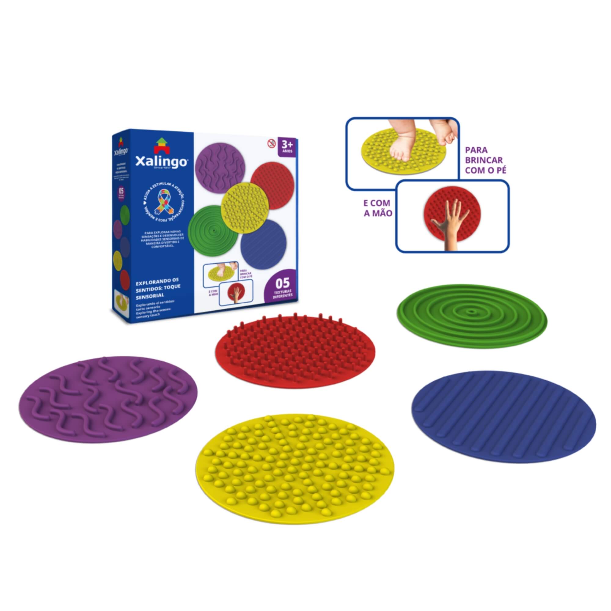 Brinquedo Educativo Explorando os Sentidos - Toque Sensorial +3 anos Xalingo - 12298