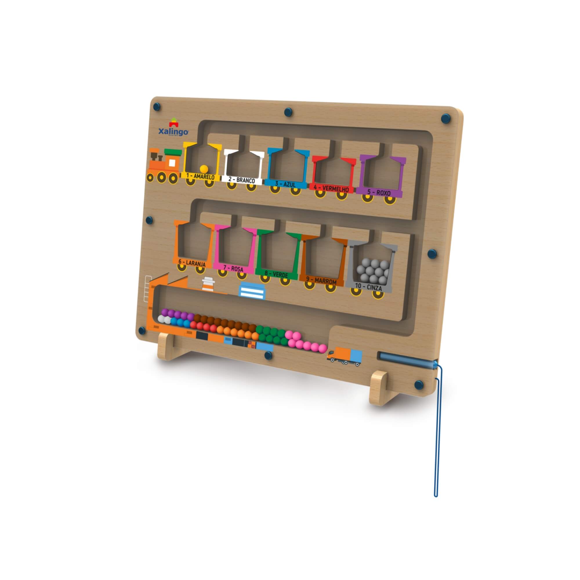 Brinquedo Educativo Sequência Lógica Magnética 57 Peças Xalingo - 12343