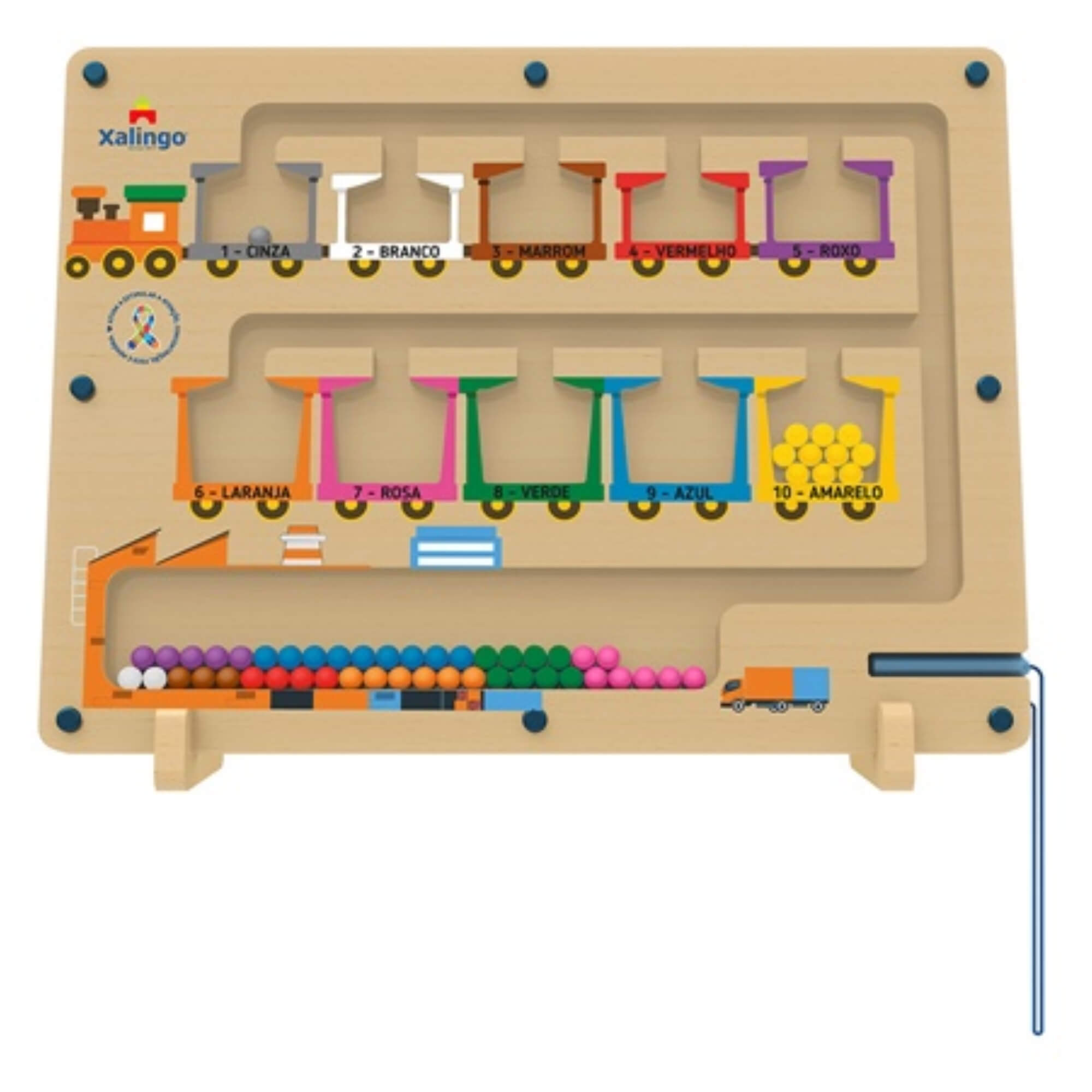 Brinquedo Educativo Sequência Lógica Magnética 57 Peças Xalingo - 12343