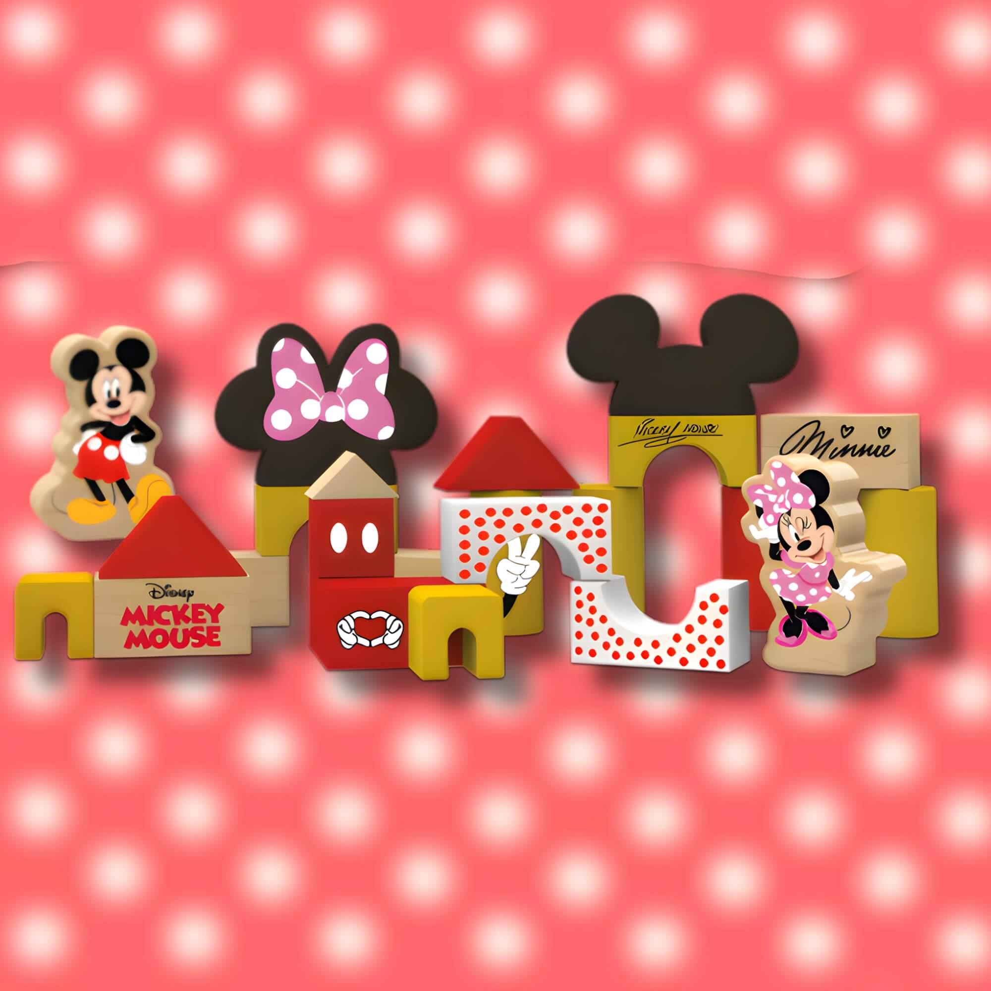 Blocos de Montar Brincando de Engenheiro Mickey e Minnie 70 Peças Xalingo - 12909