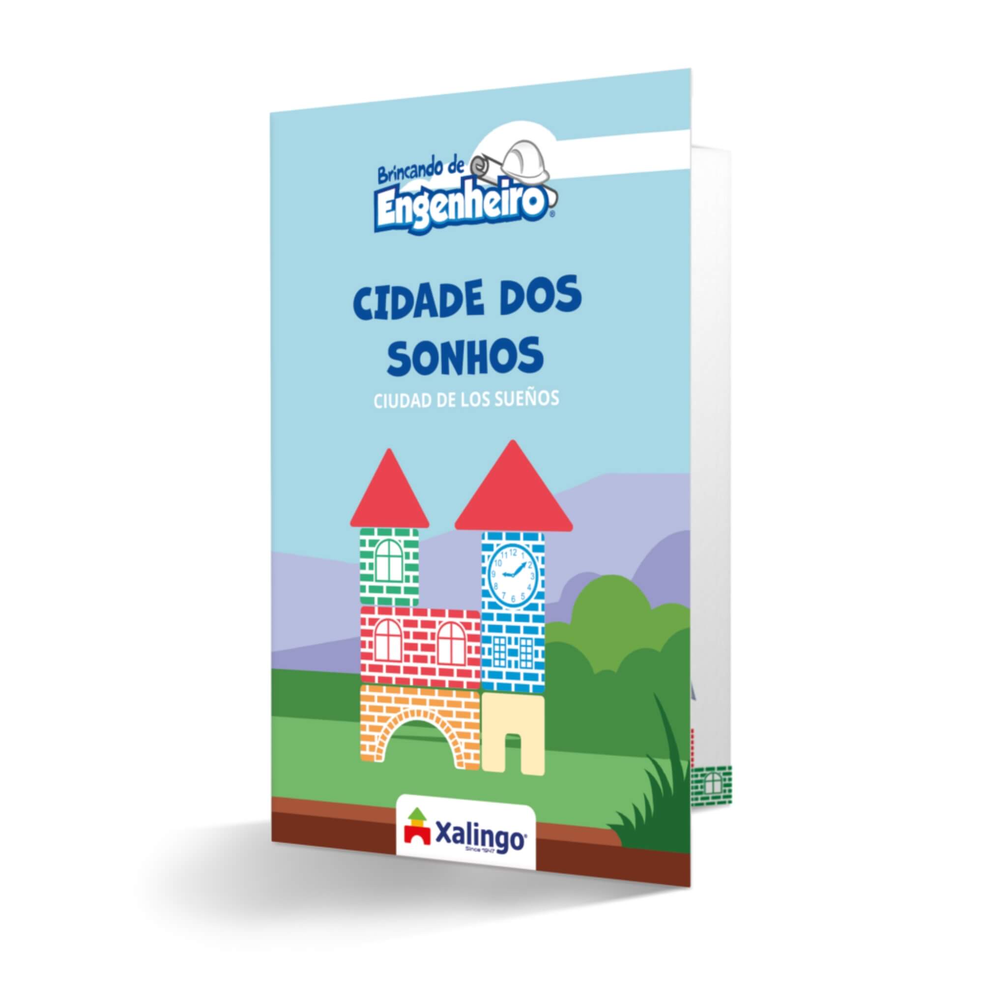 Brinquedo Infantil Brincando de Engenheiro Livro Cenário Magnético com 46 Peças Xalingo - 13287