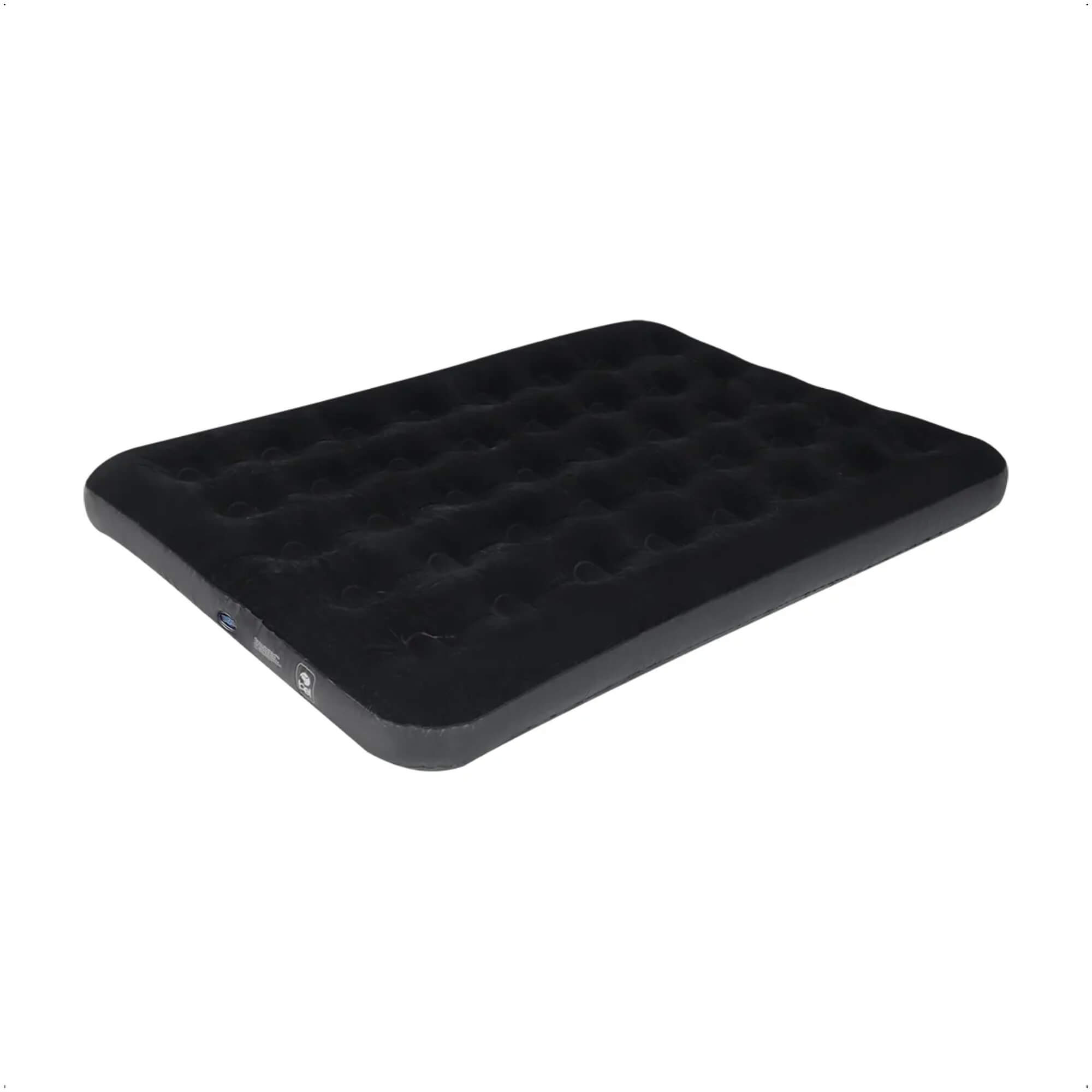 COMP Kit Colchão Inflável Casal Deluxe Comfort Preto + Bomba de Ar Manual Atrio ES290