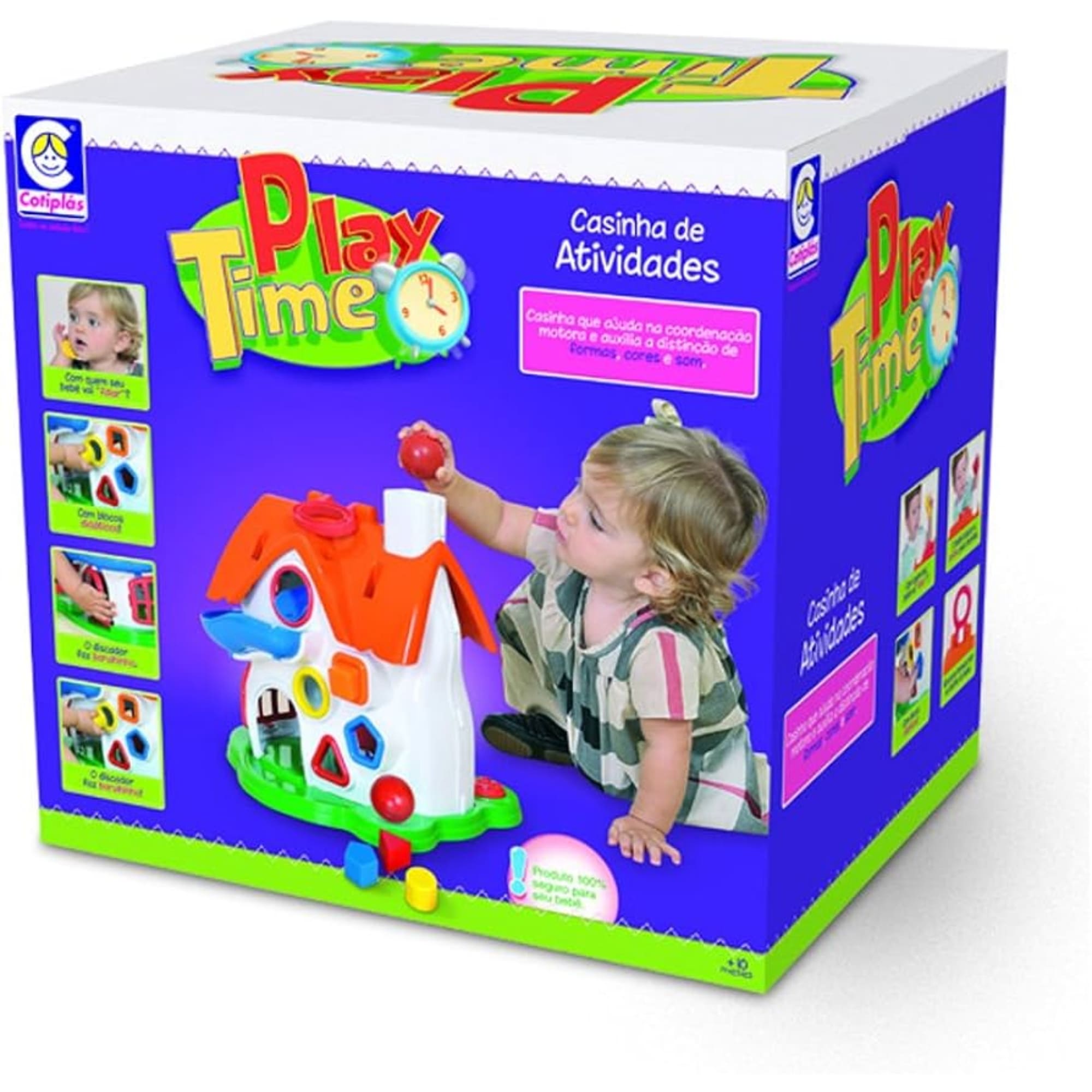 COMP Kit Play Time Mesa de Atividades + Casinha Interativa Infantil Cotiplás
