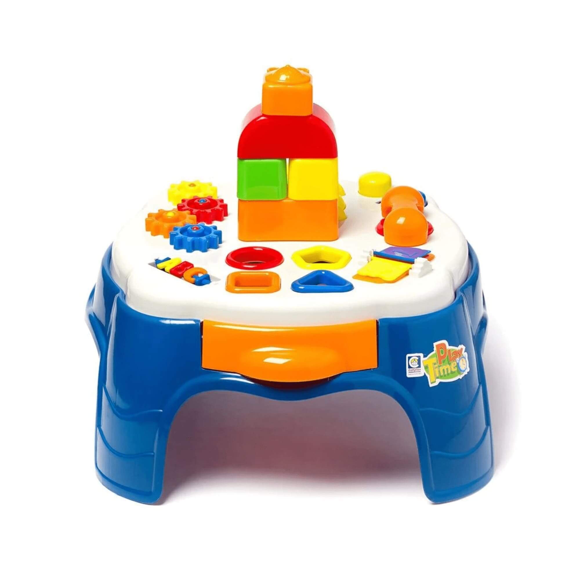 COMP Kit Brinquedos Educativos Play Time: Carrinho Vermelho + Mesa de Atividades - Cotiplás