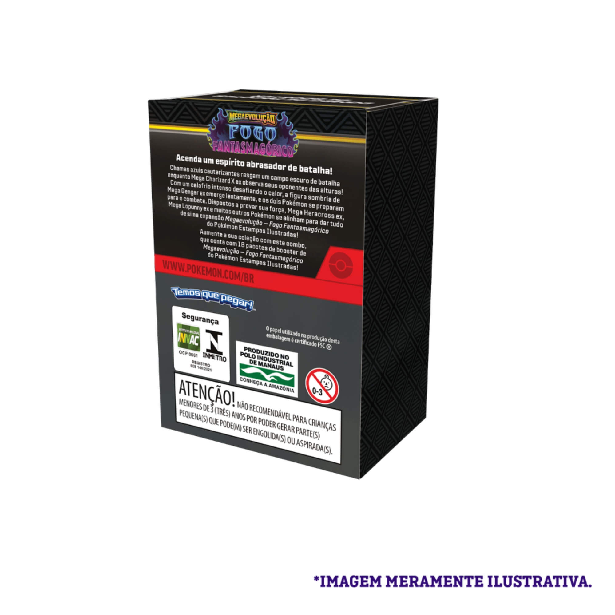 Combo de Booster Pokemon Megaevolução 2 - Fogo Fantasmagórico Copag - 35684