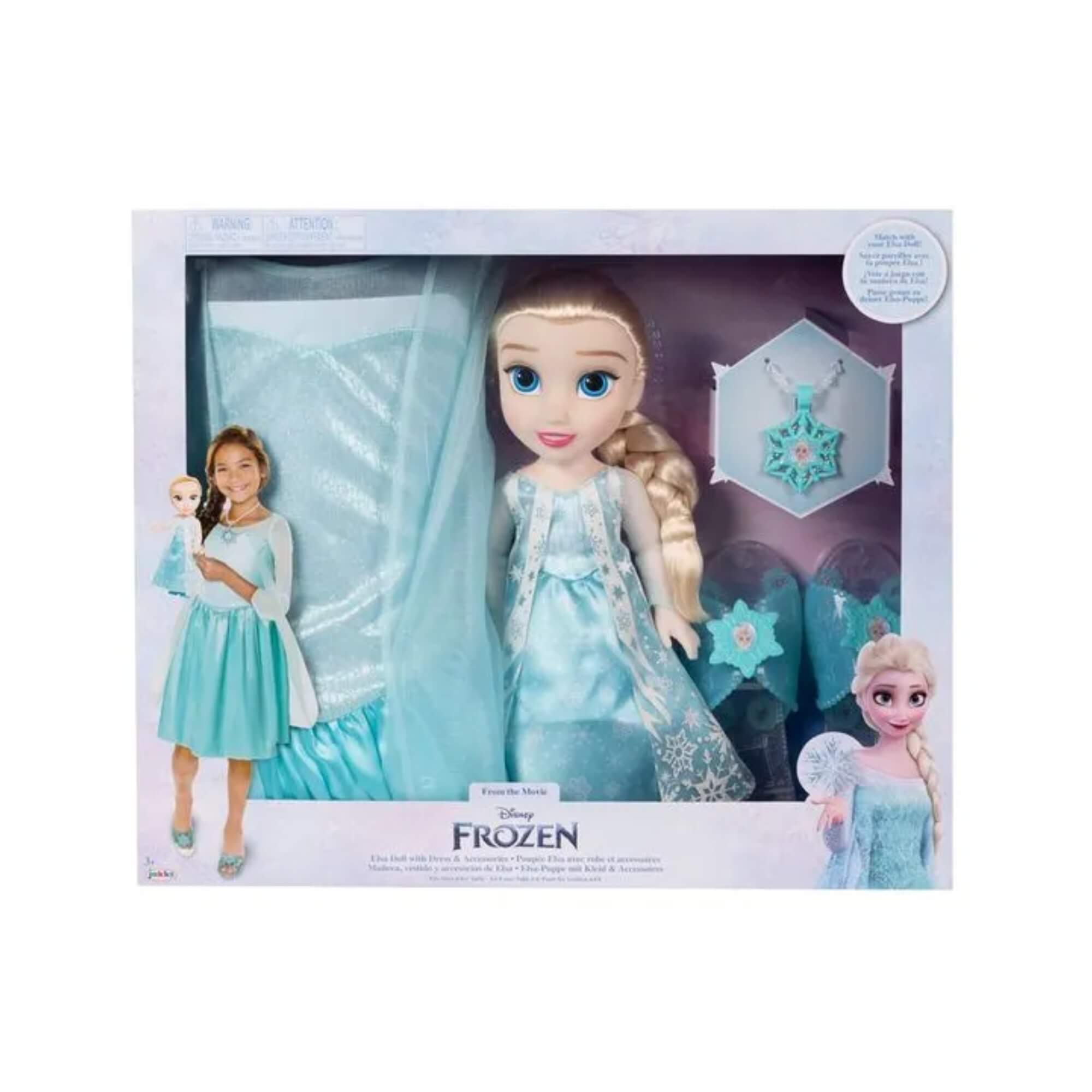 COMP Kit Frozen Disney: Bonecas Elsa e Anna + Jogo da Memória 24 Peças - Multikids e Xalingo