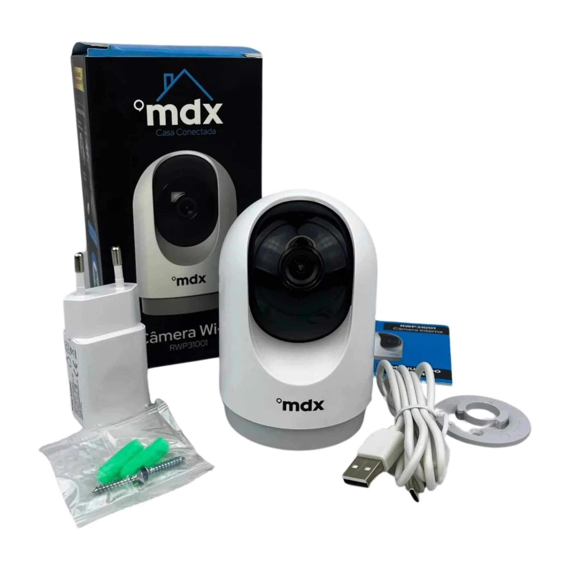 Câmera Wi-Fi Auto-Tracking 3MP 10M IR Usb-c Tuya Motorola - RWP31001