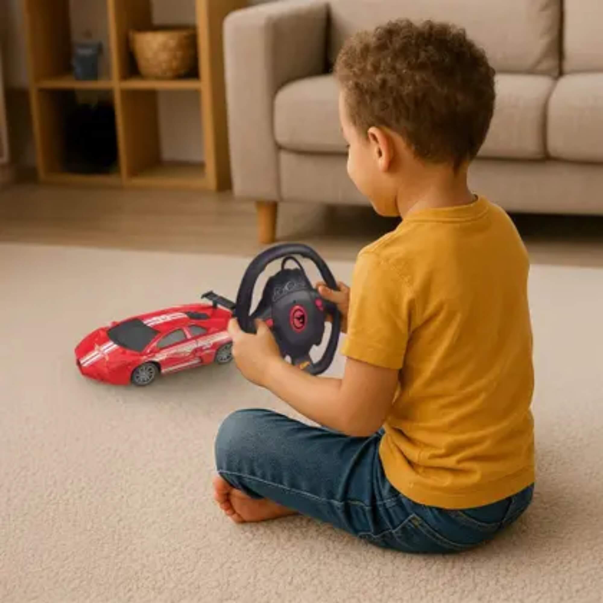 Carrinho de Controle Remoto 4 Canais Hot Wheels 1:24 Vermelho Multikids - BR2471