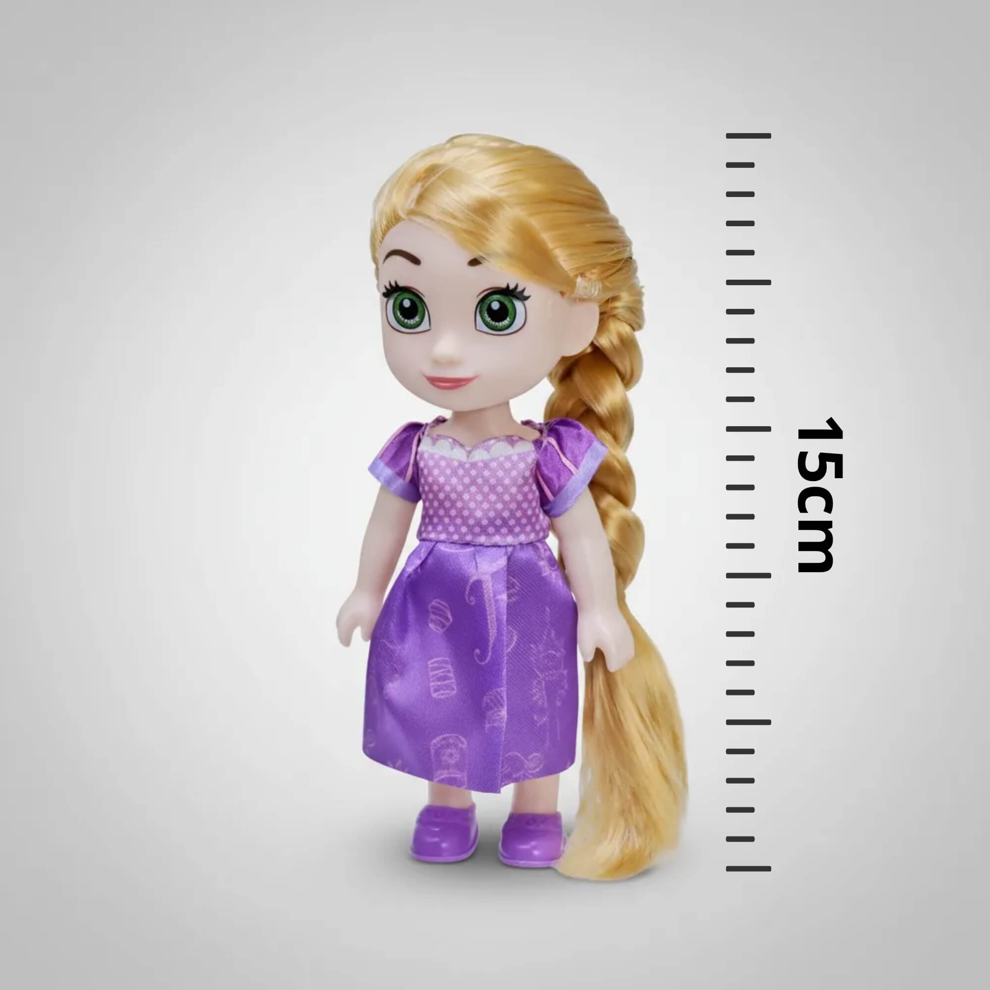 Brinquedo Infantil Mini Boneca Princesa Rapunzel 15cm +3 Anos Etitoys - YD-830