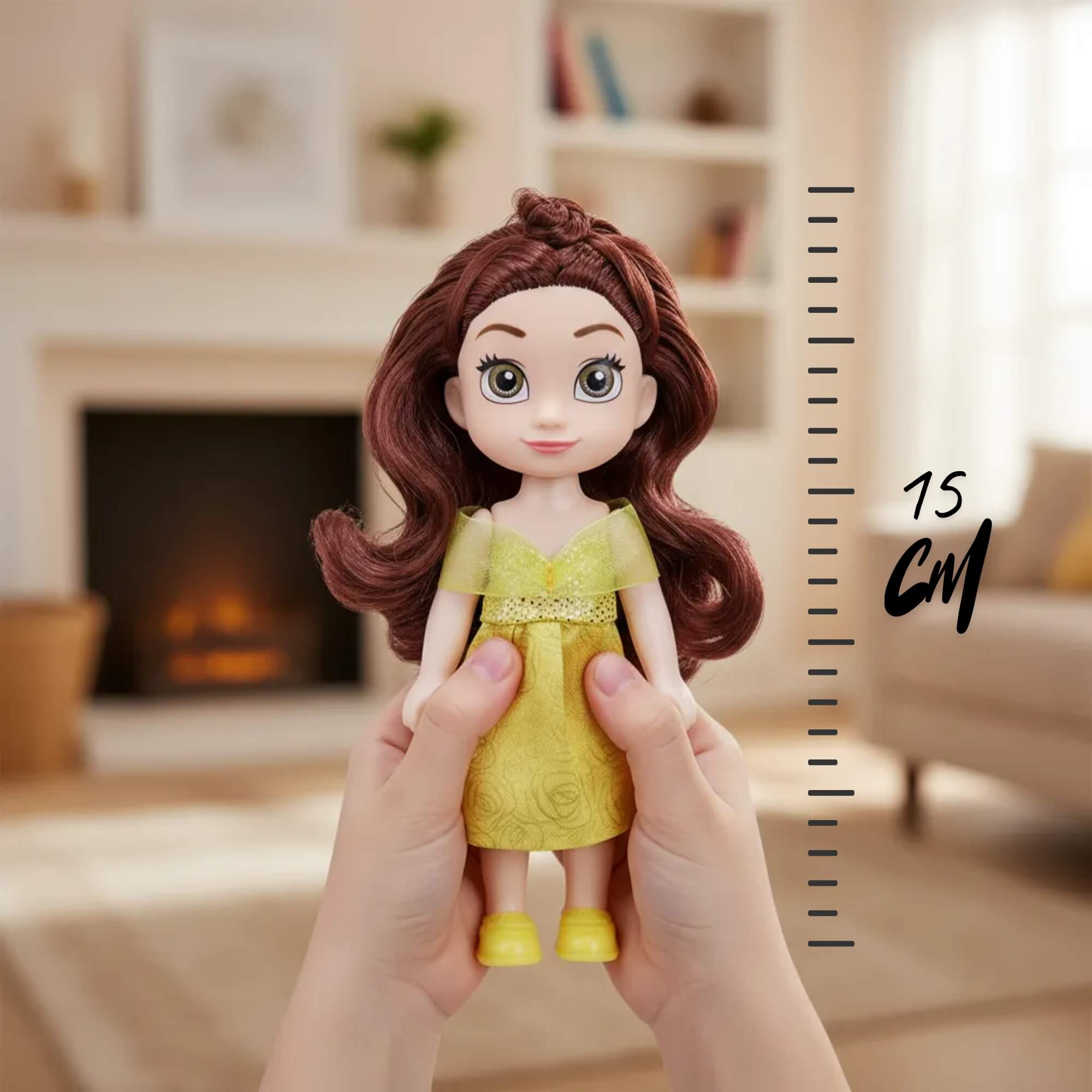 Brinquedo Infantil Mini Boneca Princesa Bela 15cm +3 Anos Etitoys - YD-830