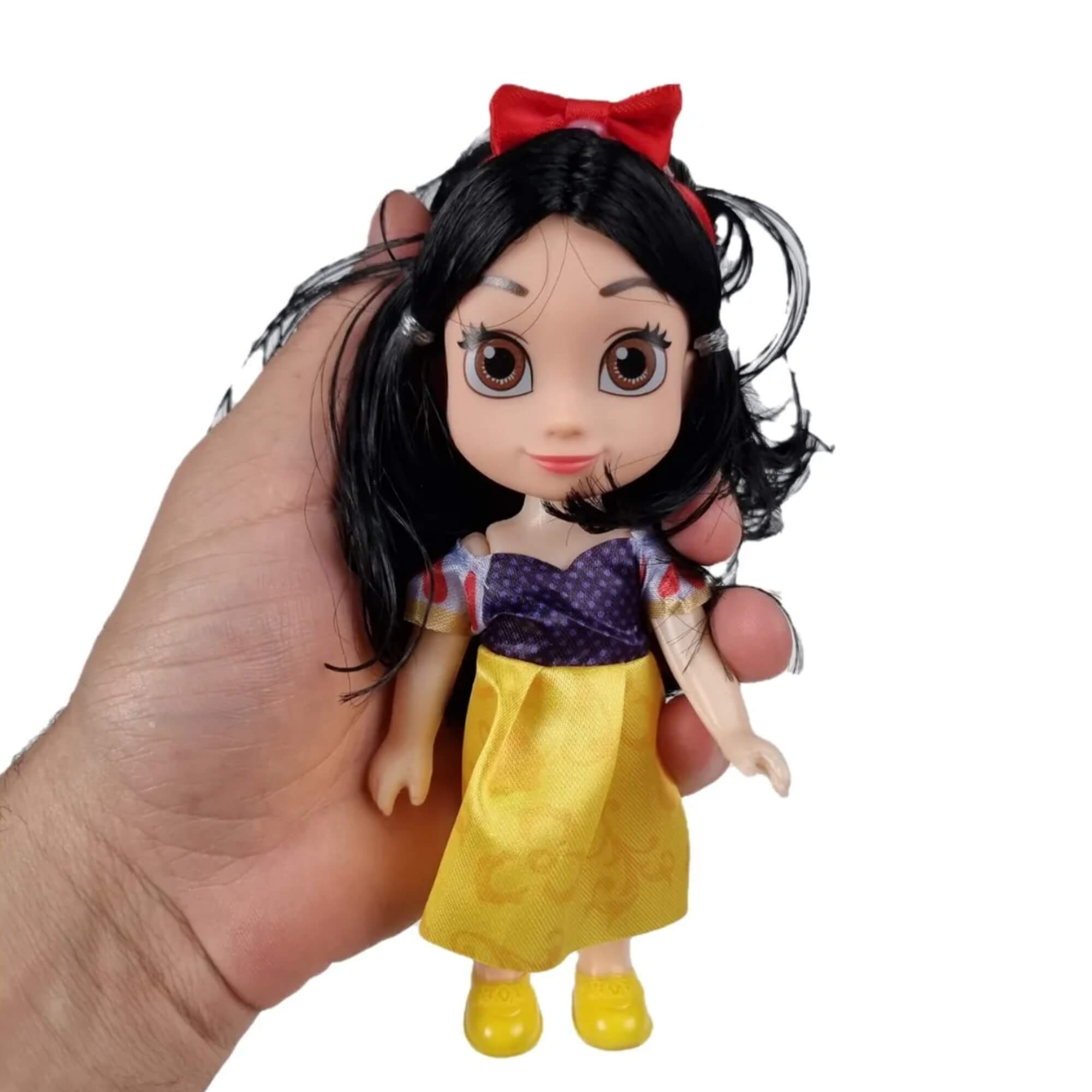 Brinquedo Infantil Mini Boneca Princesa Branca de Neve 15cm +3 Anos Etitoys - YD-830