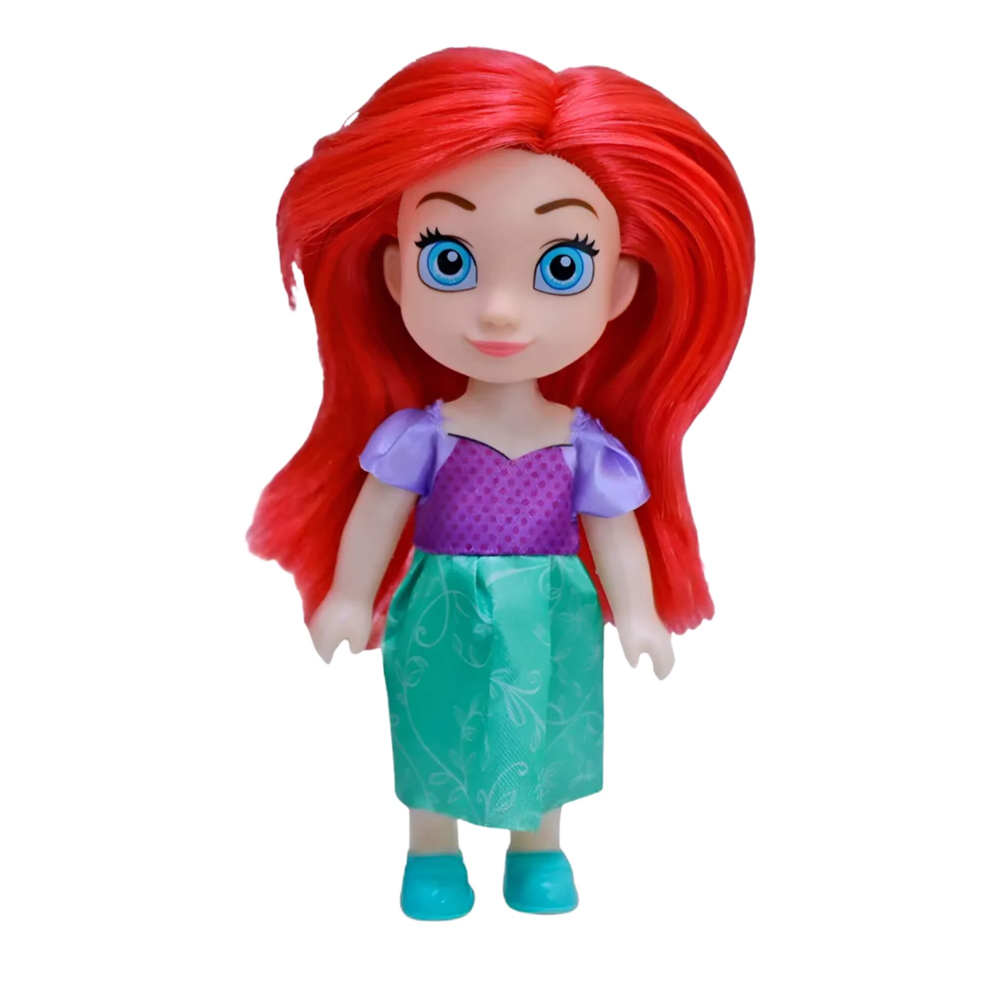 Brinquedo Infantil Mini Boneca Princesa Ariel A Pequena Sereia 15cm +3 Anos Etitoys - YD-830