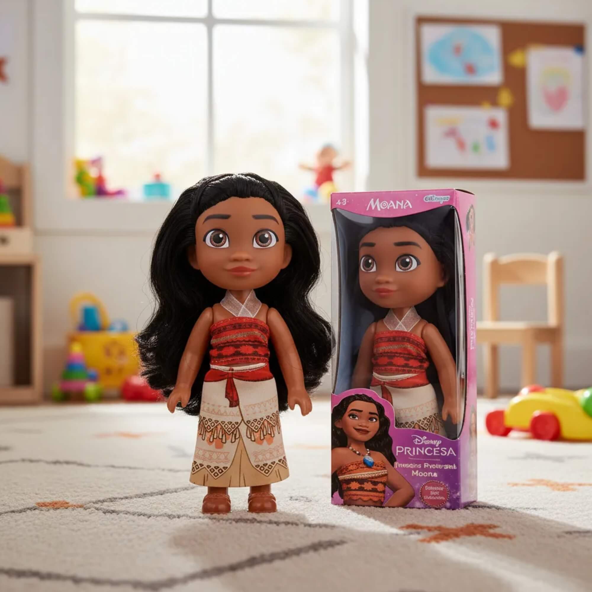 Brinquedo Infantil Mini Boneca Princesa Moana 15cm +3 Anos Etitoys - YD-830