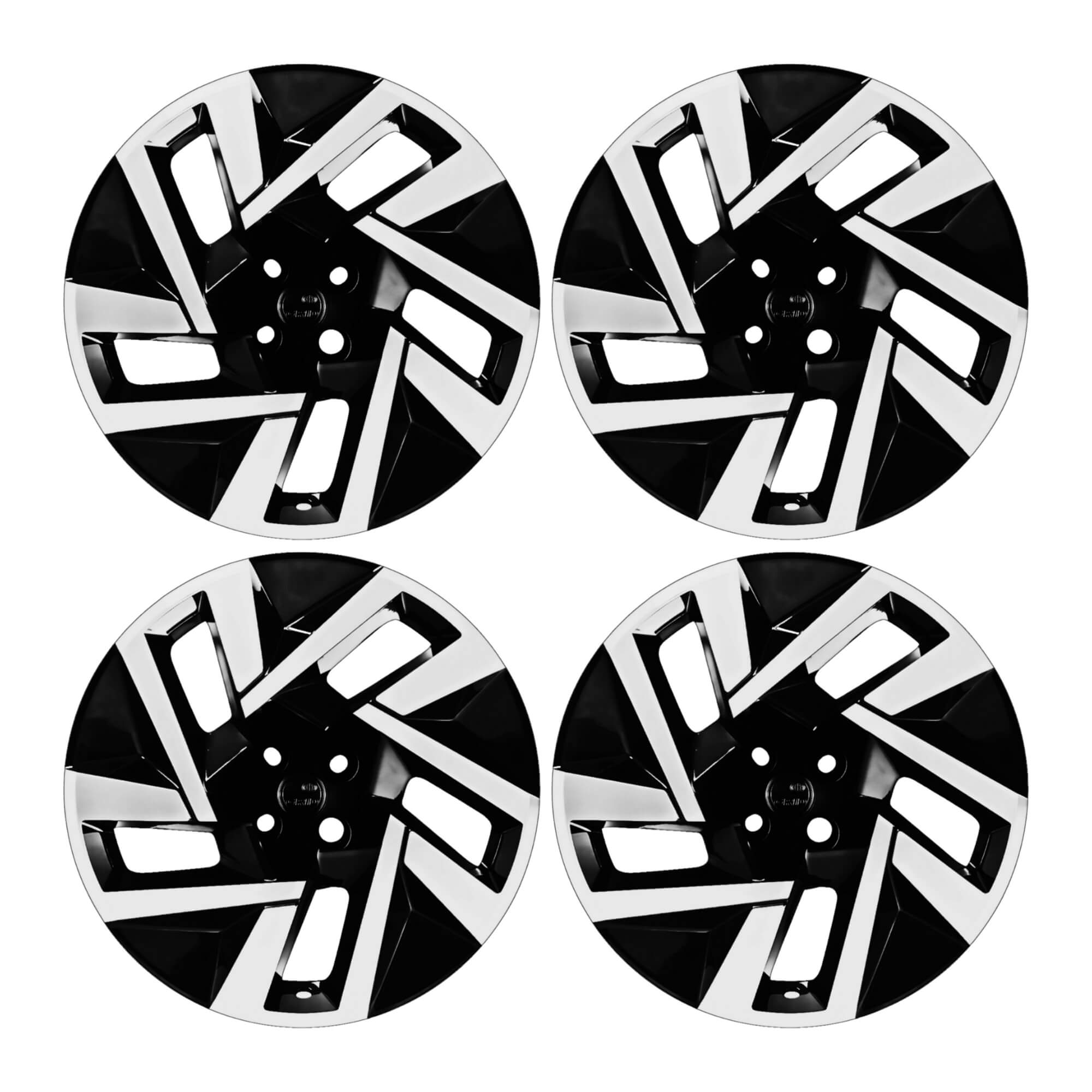 COMP Kit Automotivo: Jogo com 4 Calotas Aro 14" T-Cross 25 + Escova Macia para Face de Rodas