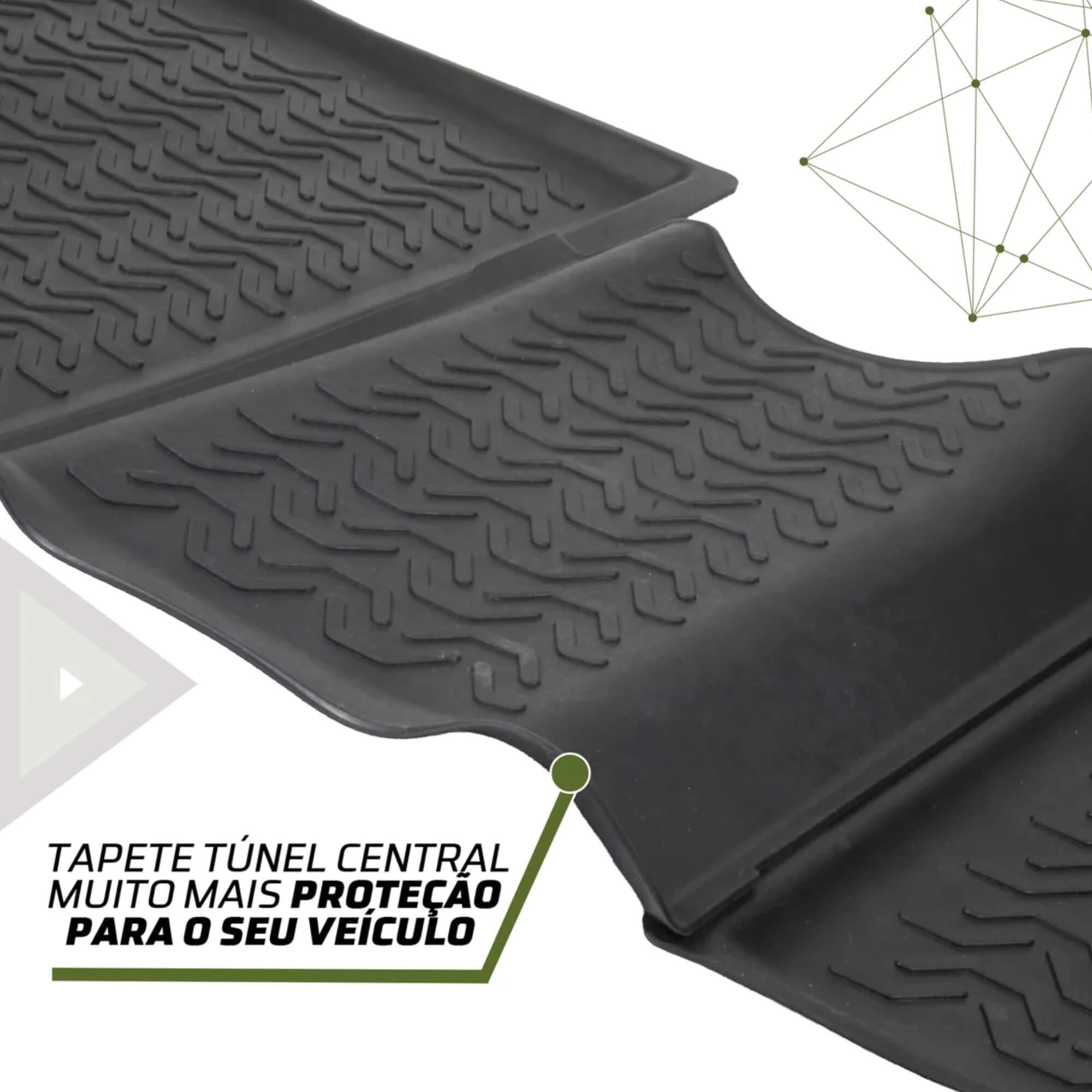 COMP Kit Automotivo Kicks 16: Tapete Bandeja Preto 5 Peças + Soleira Adesiva Proteção 4 Portas