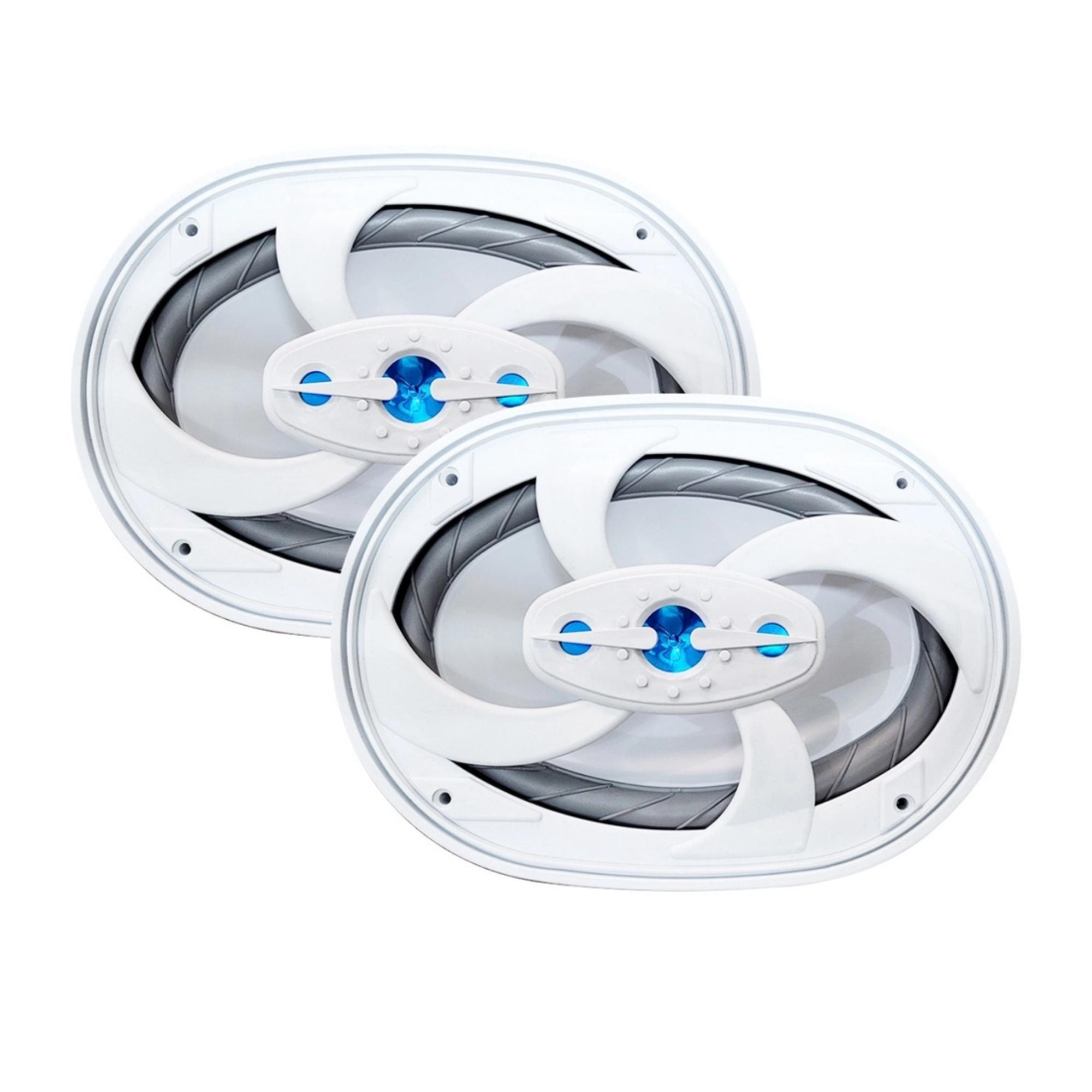 COMP Kit Marinizado: 2 Pares de Alto Falantes Quadriaxial + Amplificador 1200W + Alto Falante 8"
