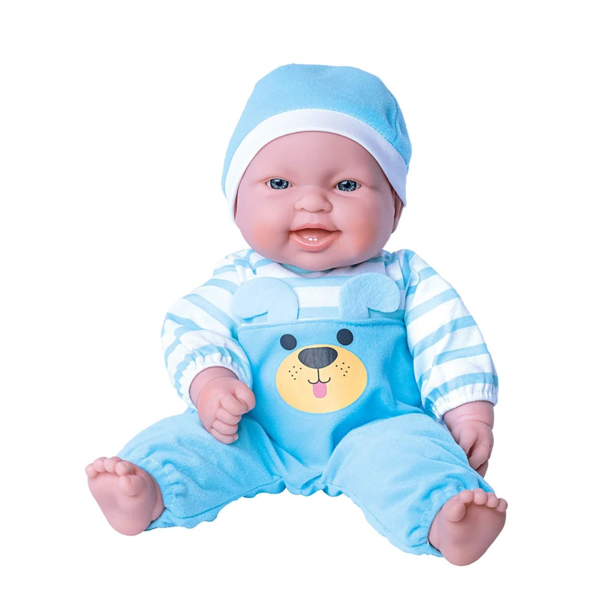 Brinquedo Infantil Boneca Love Bebê Menino Macacão Azul Cotiplas - 2913