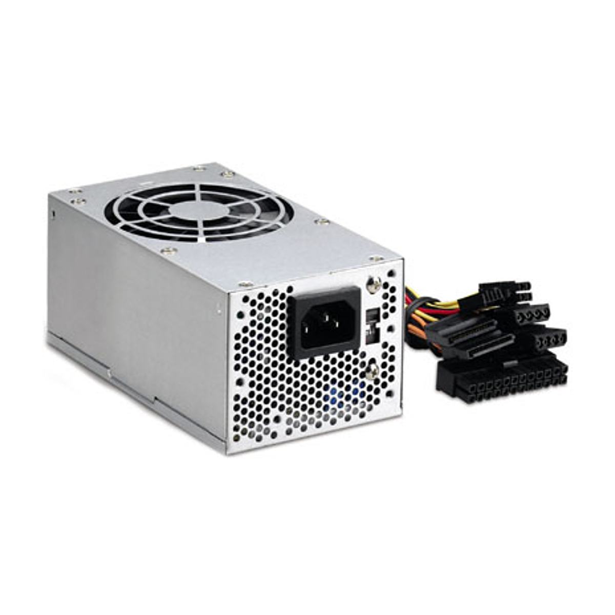 Gabinete Mini ITX + Fonte 180W Preto/Prata Design Compacto Home Theater Ampla refrigeração - K-Mex GI-9E89