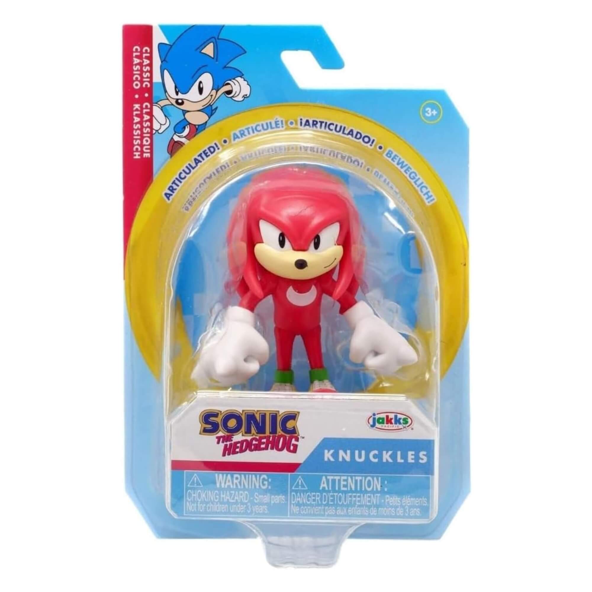 Brinquedo Infantil Articulado Knuckles Clássico 6cm do Universo Sonic Sunny - 004557