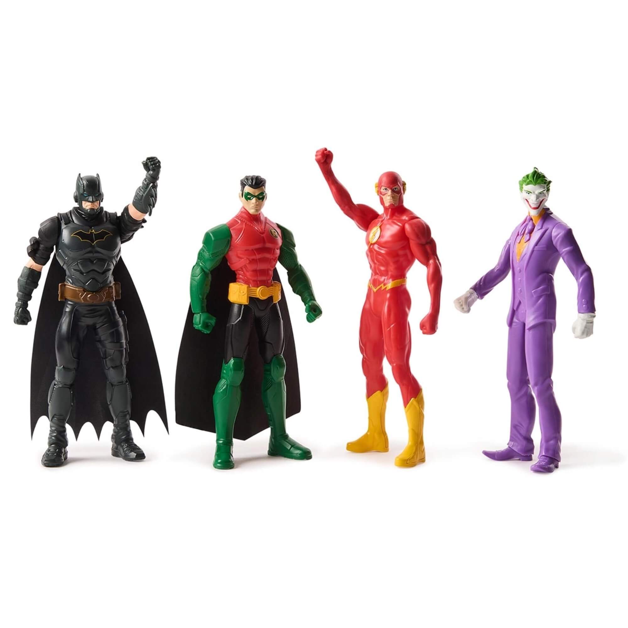 Brinquedo Infantil 4 Bonecos Colecionáveis DC Coringa, Robin, Batman e Flash 15Cm Sunny - 004180