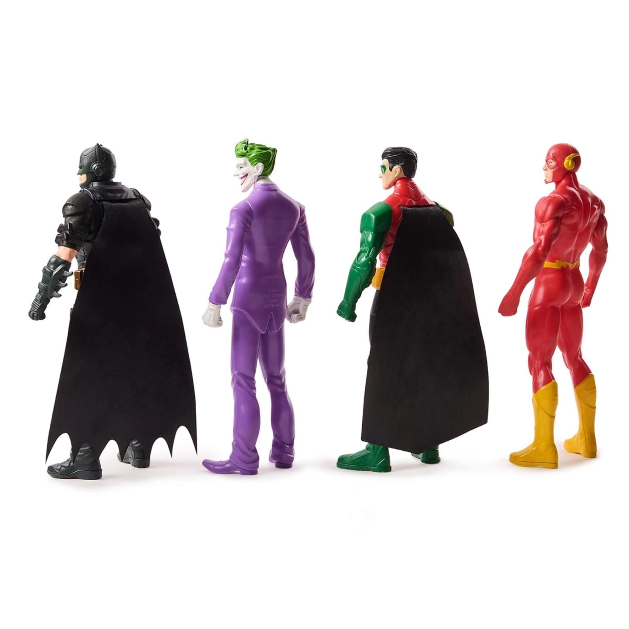 Brinquedo Infantil 4 Bonecos Colecionáveis DC Coringa, Robin, Batman e Flash 15Cm Sunny - 004180